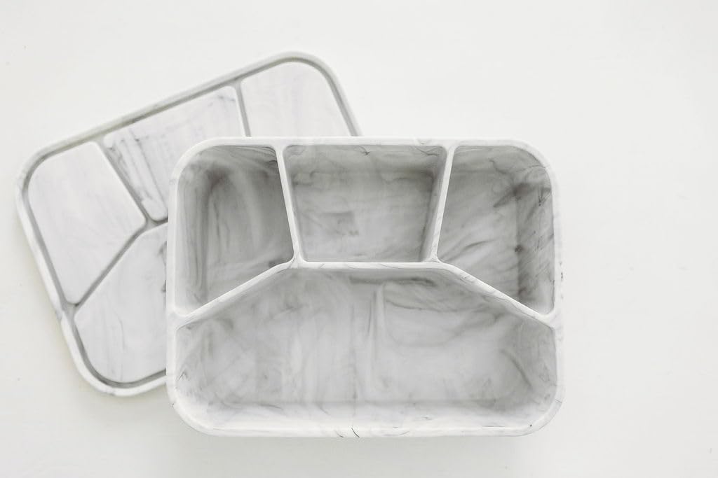Lunchbox, 100% Food Grade Eco-Friendly Leak-Proof Silicone Bento Box, 4 Compartment, - Eco Trade Company
