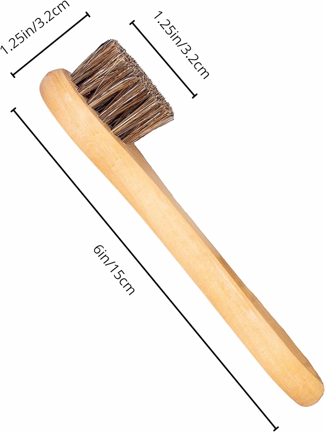 Shoe and Boot Brush Kit 4 Pcs - Genuine Soft Horsehair Brush Bristles and Microfiber Cloth - Eco Trade Company