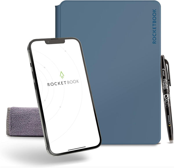 Executive Lined and Dot Grid Smart Notebook, Scannable Reusable Office Notebook