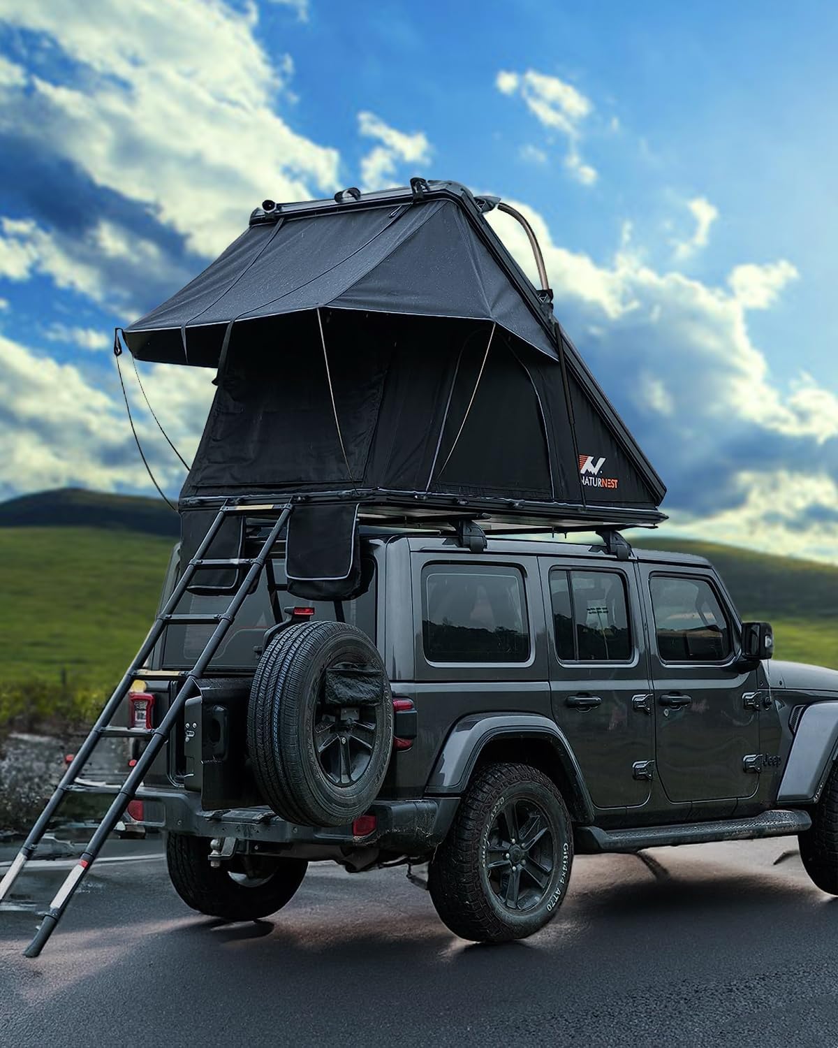 Hard Shell Rooftop Tent: Pop-Up Car Camping for SUVs, Trucks, and