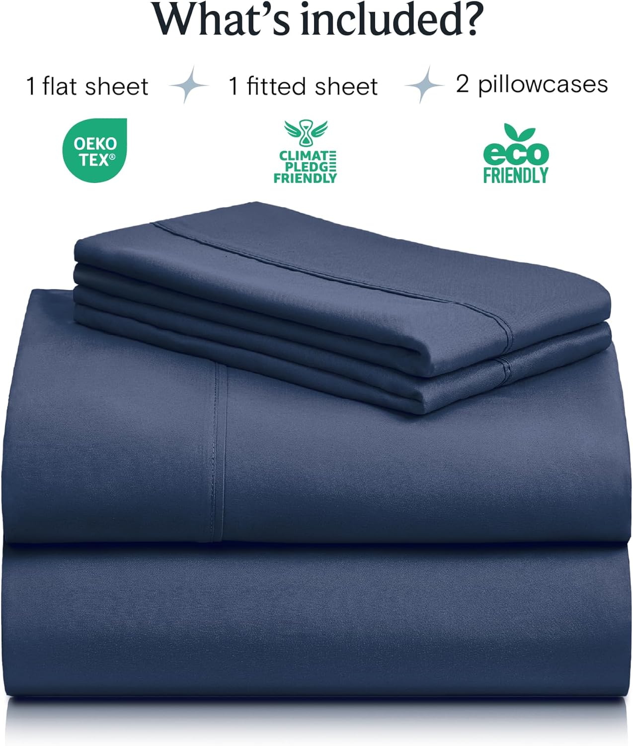 4 PC Sheet Set Bamboo Sheets Deep Pockets 18" Eco Friendly Wrinkle Free Sheets Machine Washable Queen - Eco Trade Company
