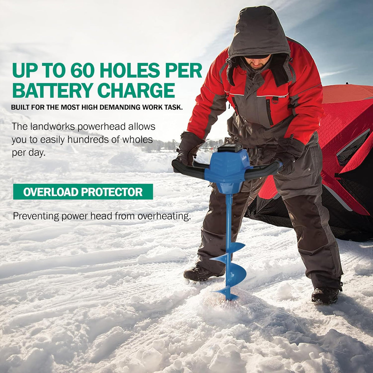 Amazon Battery Ice Fishing Auger Strike Master S For Ice Fishing