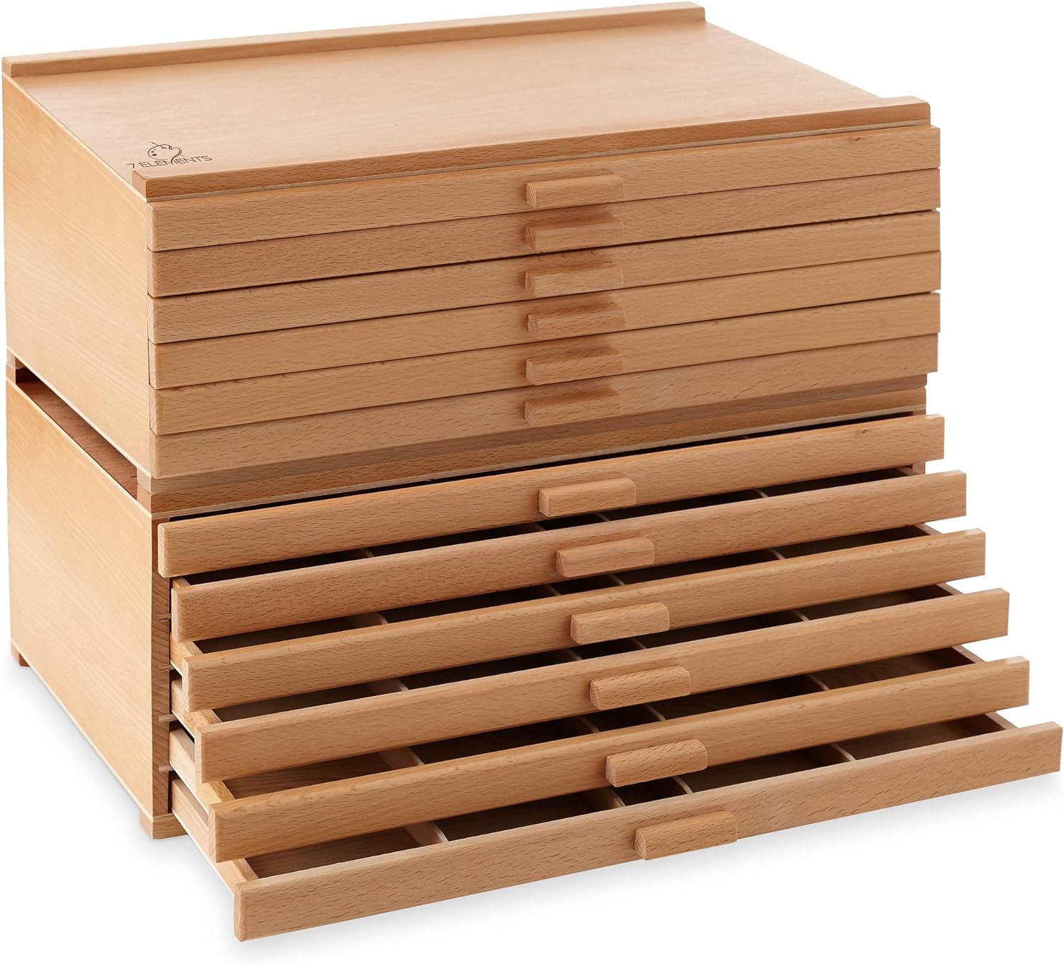 Wooden Drawer, Artist Storage Supply Box for Pastels, Pencils, Pens, Markers, Brushes and Tools - Eco Trade Company
