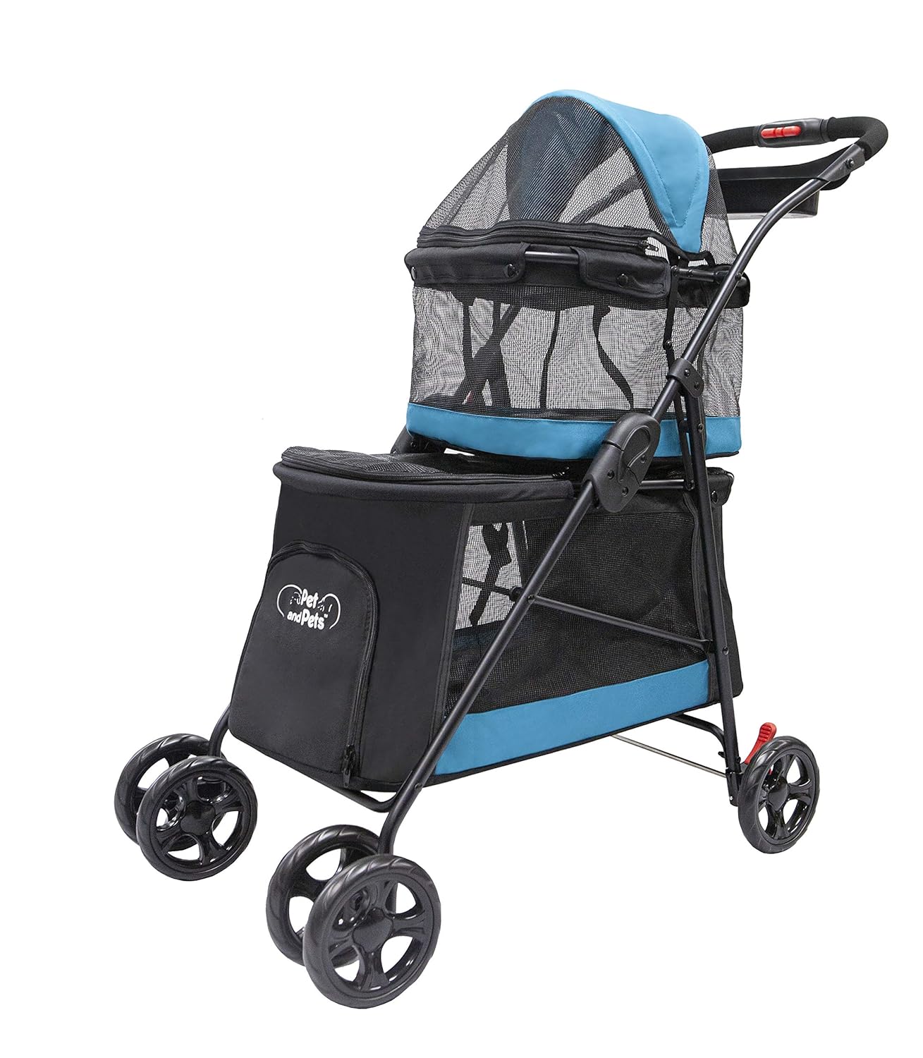 cat double stroller Petique Double Decker Pet Stroller