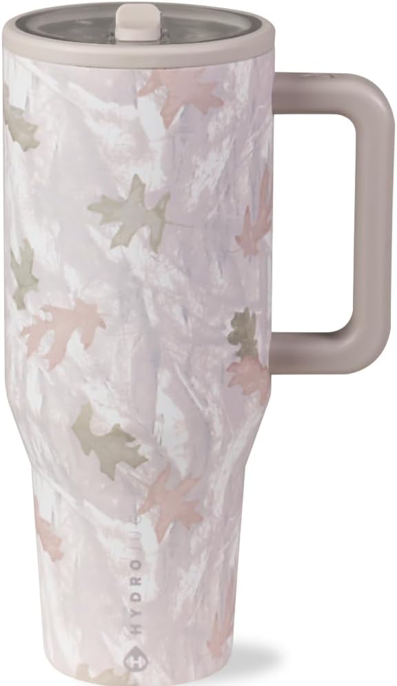 40 oz Water Bottle with Handle & Flip Straw - Fits in Cup Holder, Leak Resistant Tumbler-Reusable Insulated Stainless Steel & Rubber Base - Eco Trade Company