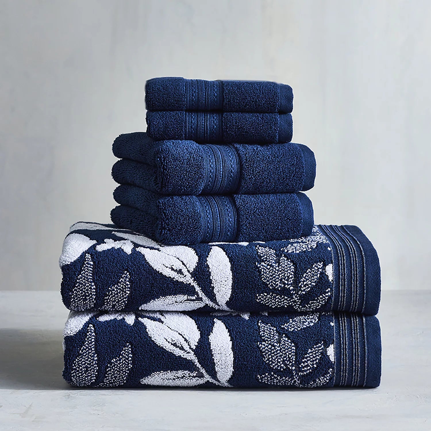 Soft Floral 6 Piece Towel Set - Eco Trade Company