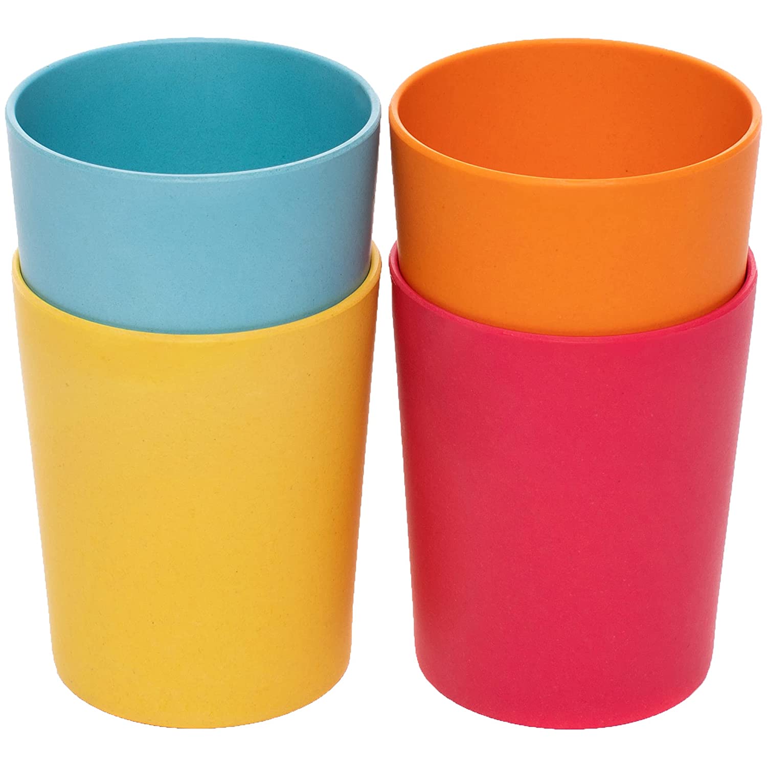 Bamboo Toddler Cups - 4 pc Set,10 fl oz. Eco-Friendly, Non-Toxic Non-Plastic Cups - Dishwasher Safe - BPA Free - Eco Trade Company