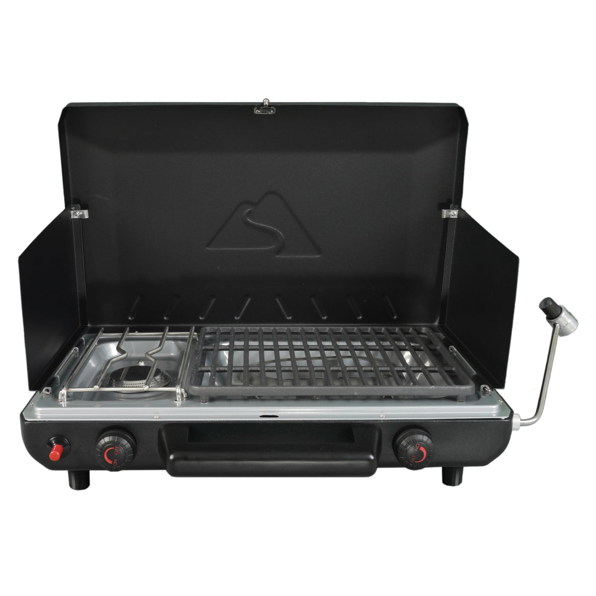 2in1 Portable 2 Burner Propane Camp Stove Grill Eco Trade Company