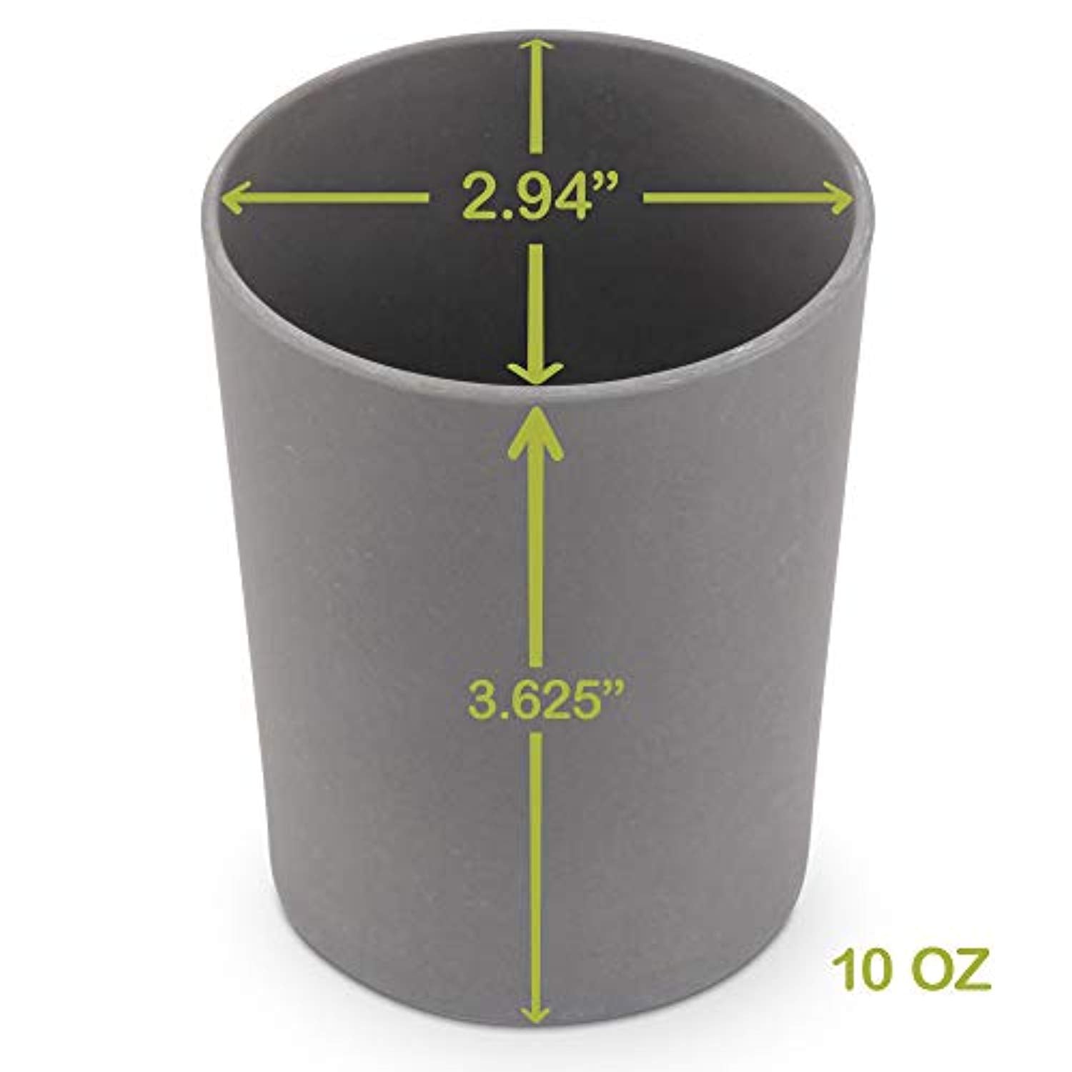 Bamboo Toddler Cups - 4 pc Set,10 fl oz. Eco-Friendly, Non-Toxic Non-Plastic Cups - Dishwasher Safe - BPA Free - Eco Trade Company