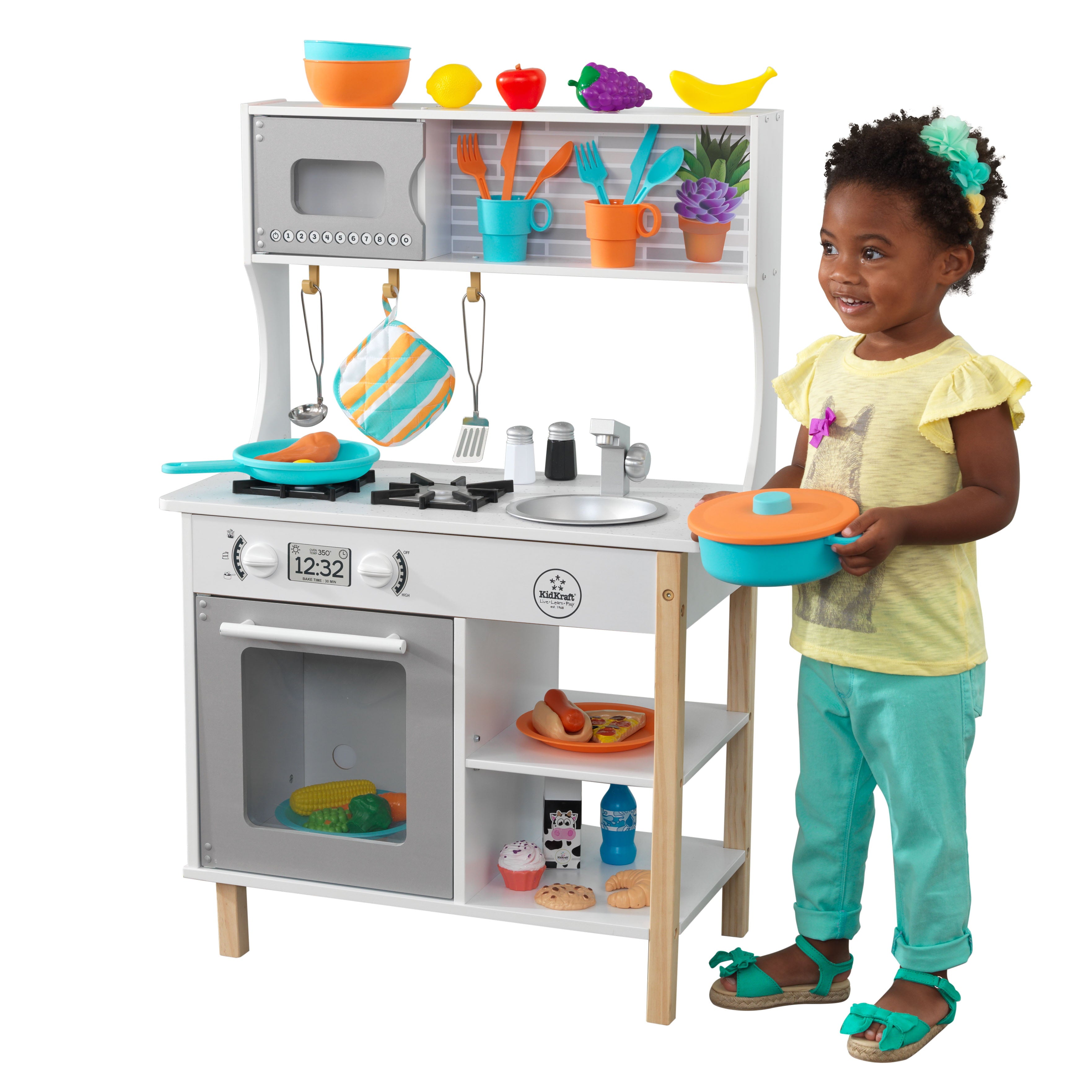Kitchen Clearance Large Play Kitchen Set Kidkraft KidKraft Deluxe