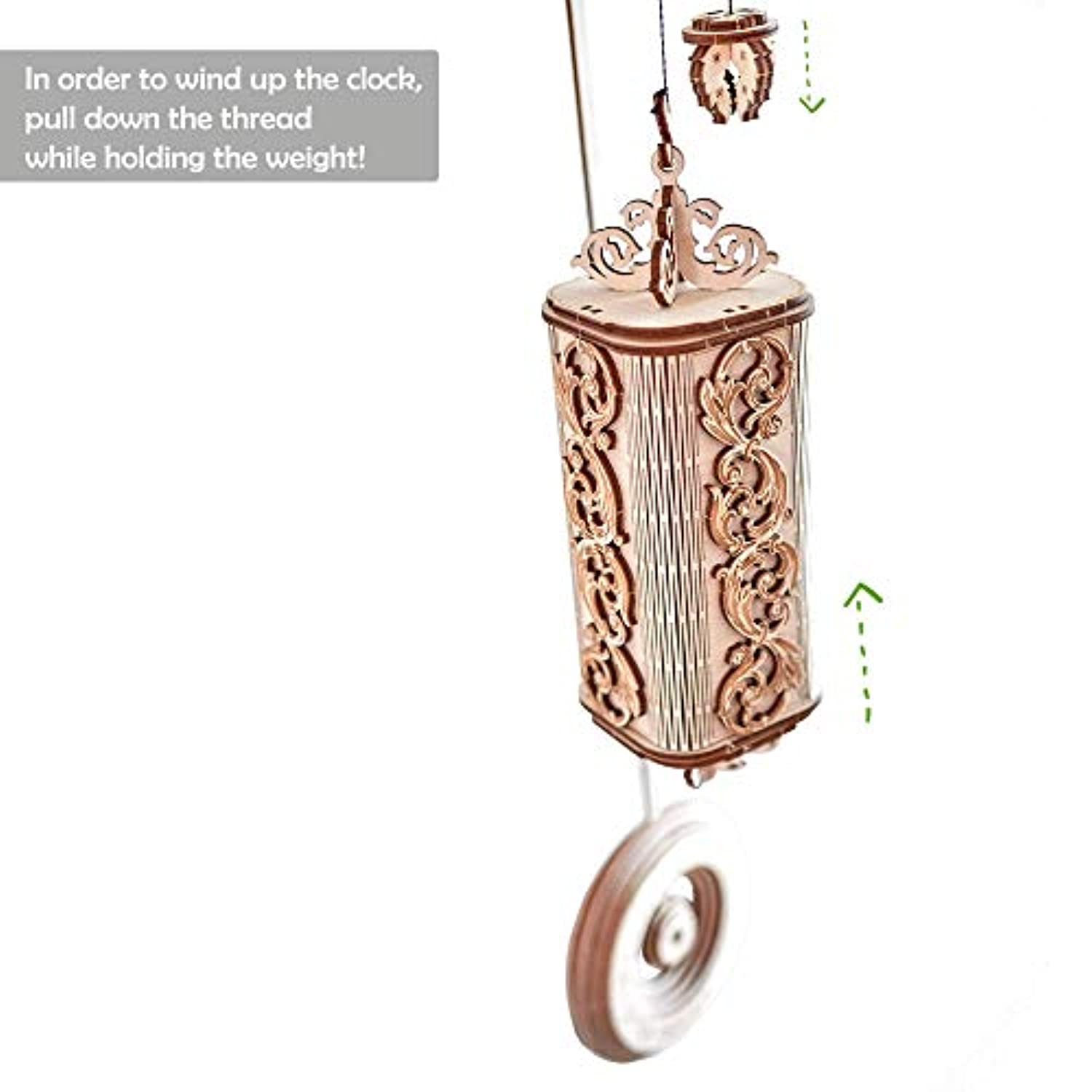 Wood Trick Pendulum Wall Clock Kit to Build, Wooden DIY 3D Wooden Puzzle - Eco Trade Company