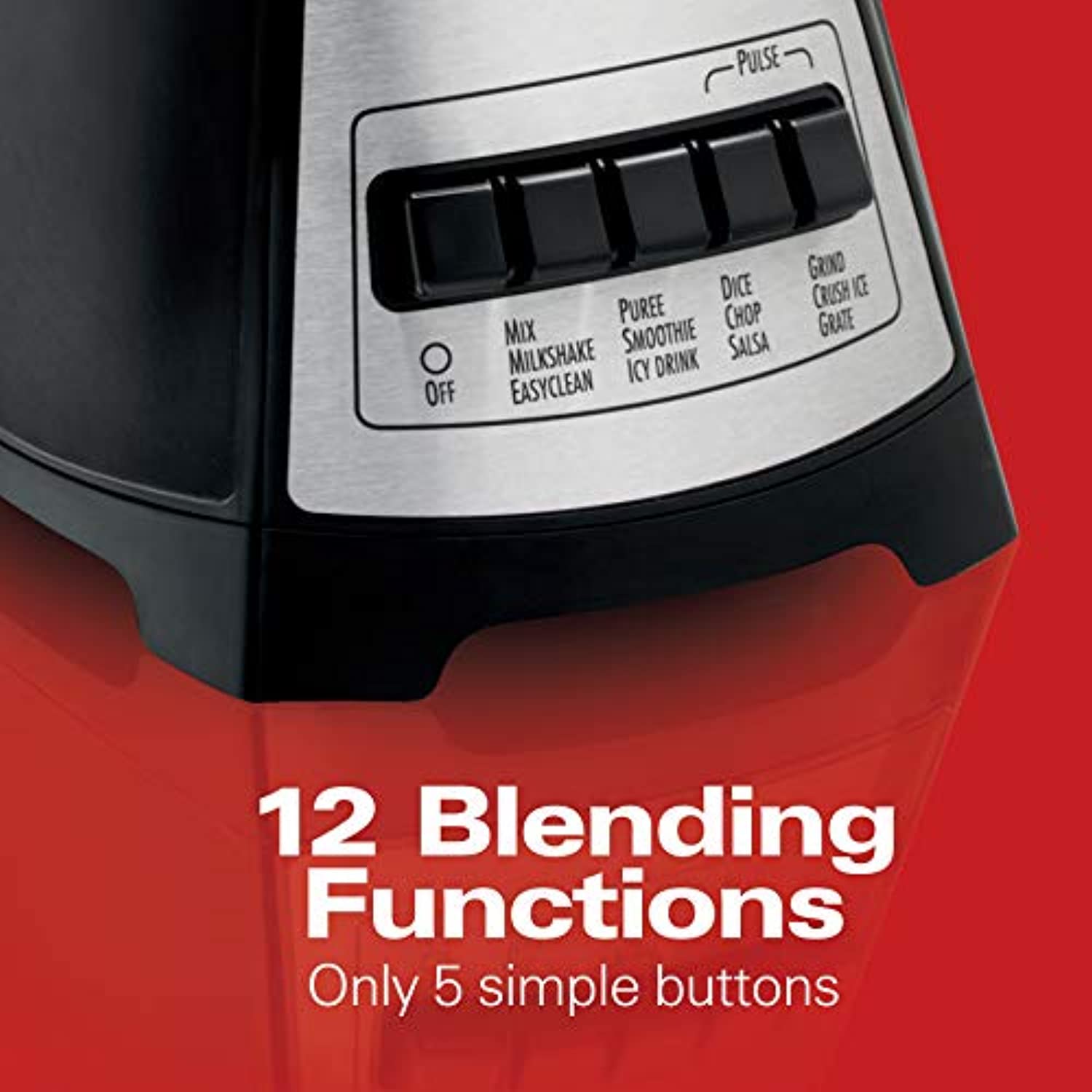 Power Elite Blender with 12 Functions for Puree, Ice Crush, Shakes and Smoothies and 40oz BPA Free Glass Jar, Black and Stainless Steel - Eco Trade Company