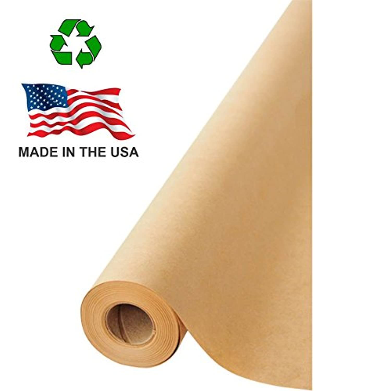Brown Kraft Paper Jumbo Roll 17.75” x 1200” (100ft) 100% Recycled Material, Made in USA - Eco Trade Company
