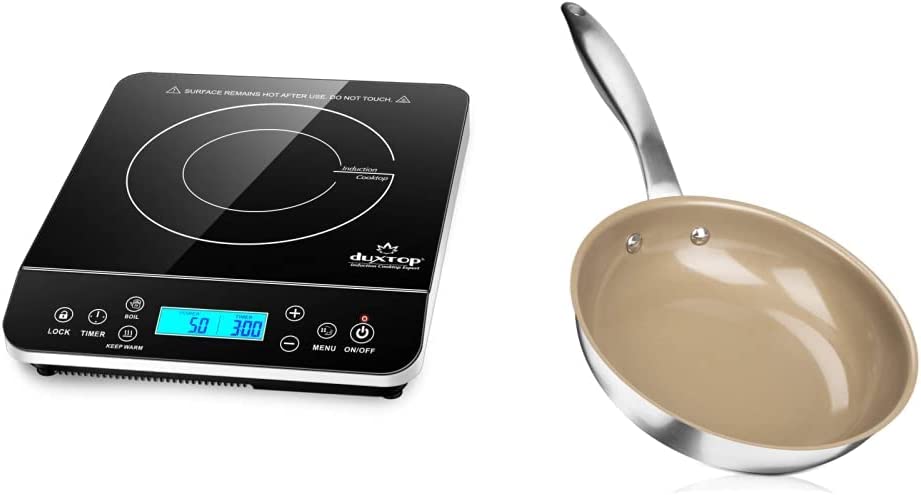 Restaurantware Professional Portable Induction Cooktop RWT0093 - 1800W (120V) Countertop Induction Cooker with Digital Temperature Display 