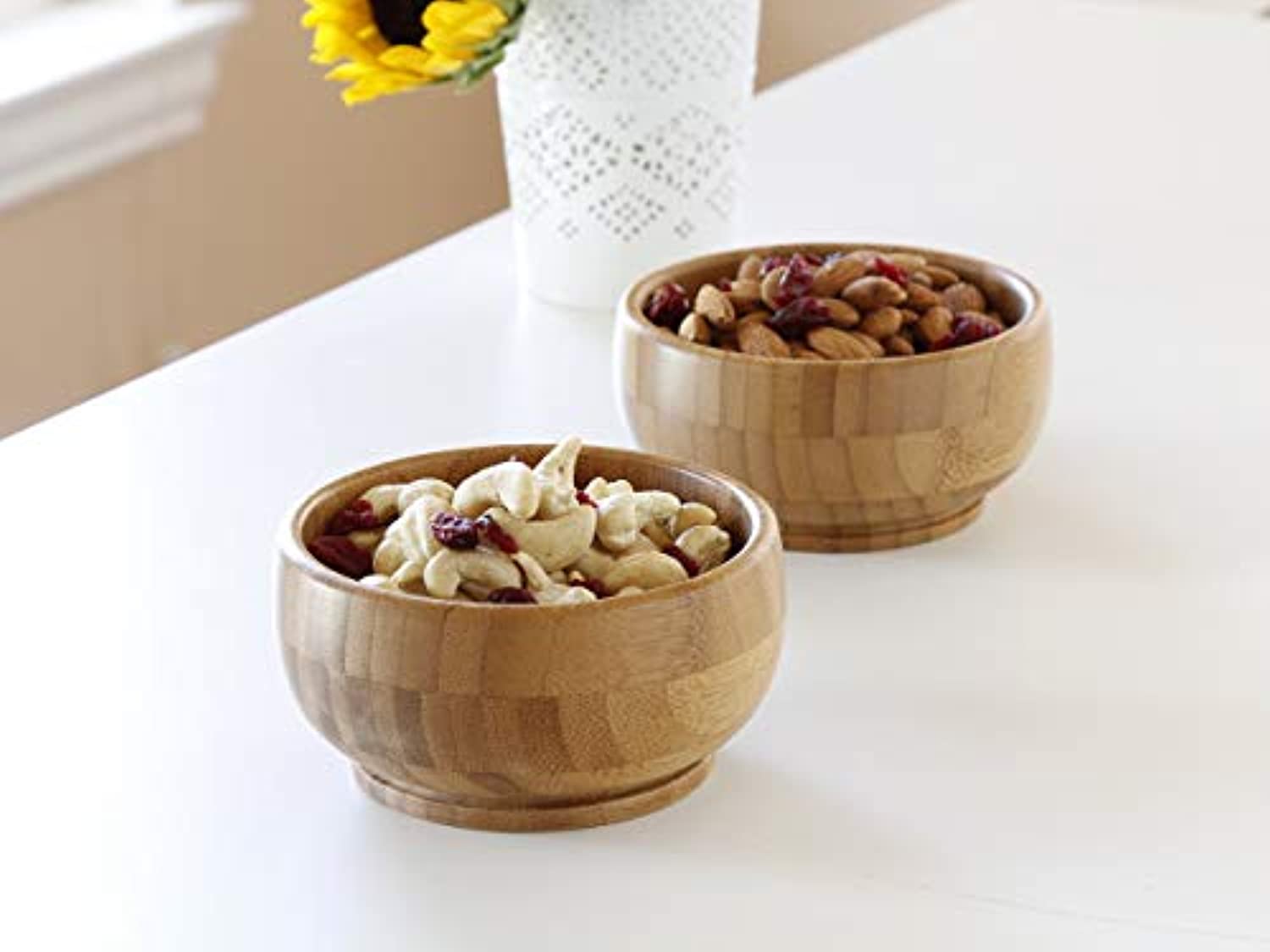 Organic Bamboo Infant Feeding Bowls + Soft Tip Silicone Spoon Set, BPA Free - Eco Trade Company