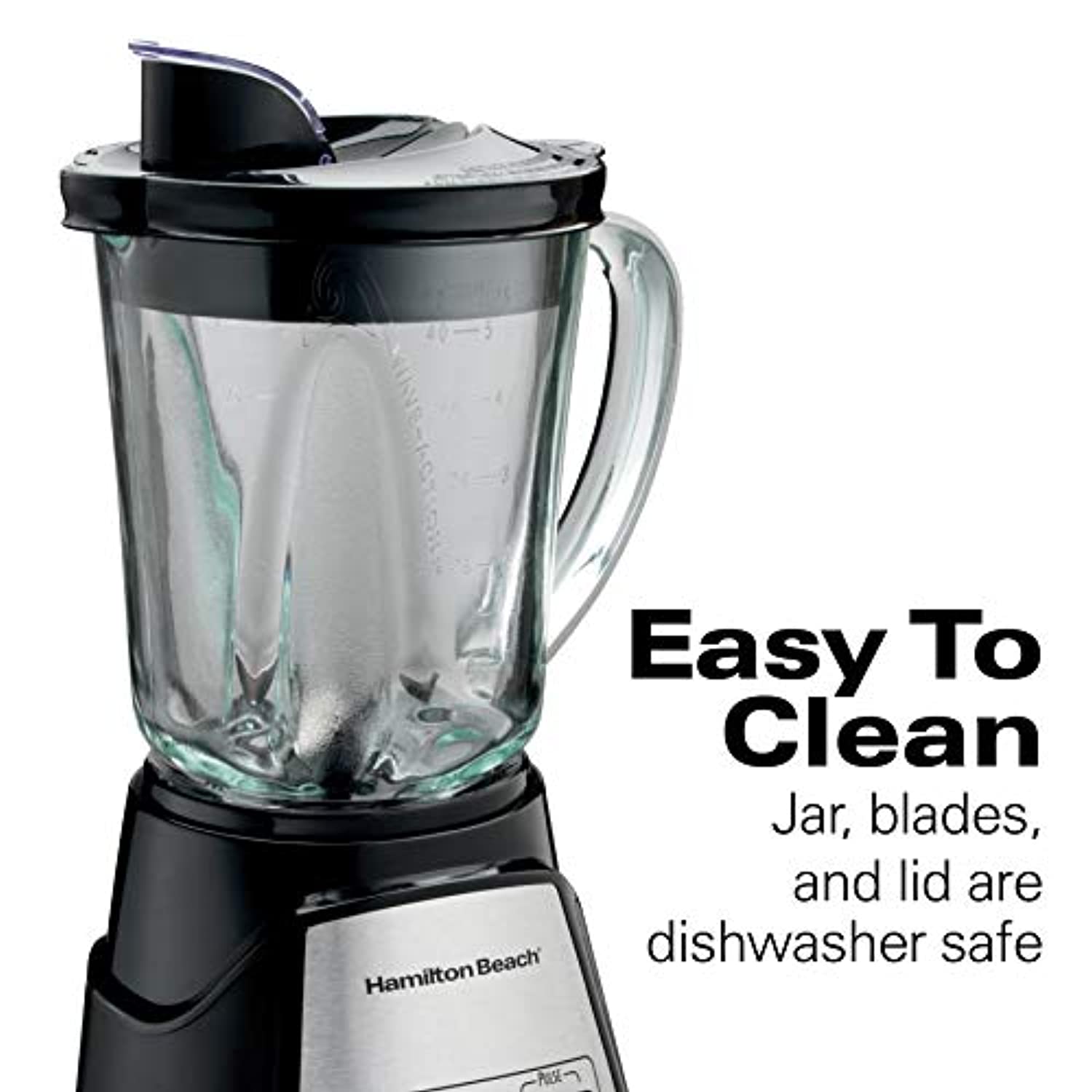 Power Elite Blender with 12 Functions for Puree, Ice Crush, Shakes and Smoothies and 40oz BPA Free Glass Jar, Black and Stainless Steel - Eco Trade Company