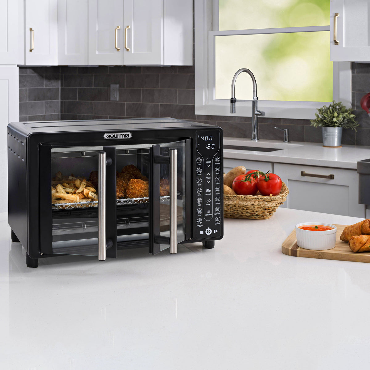 This digital air fryer toaster oven with French doors is only $50 at Walmart