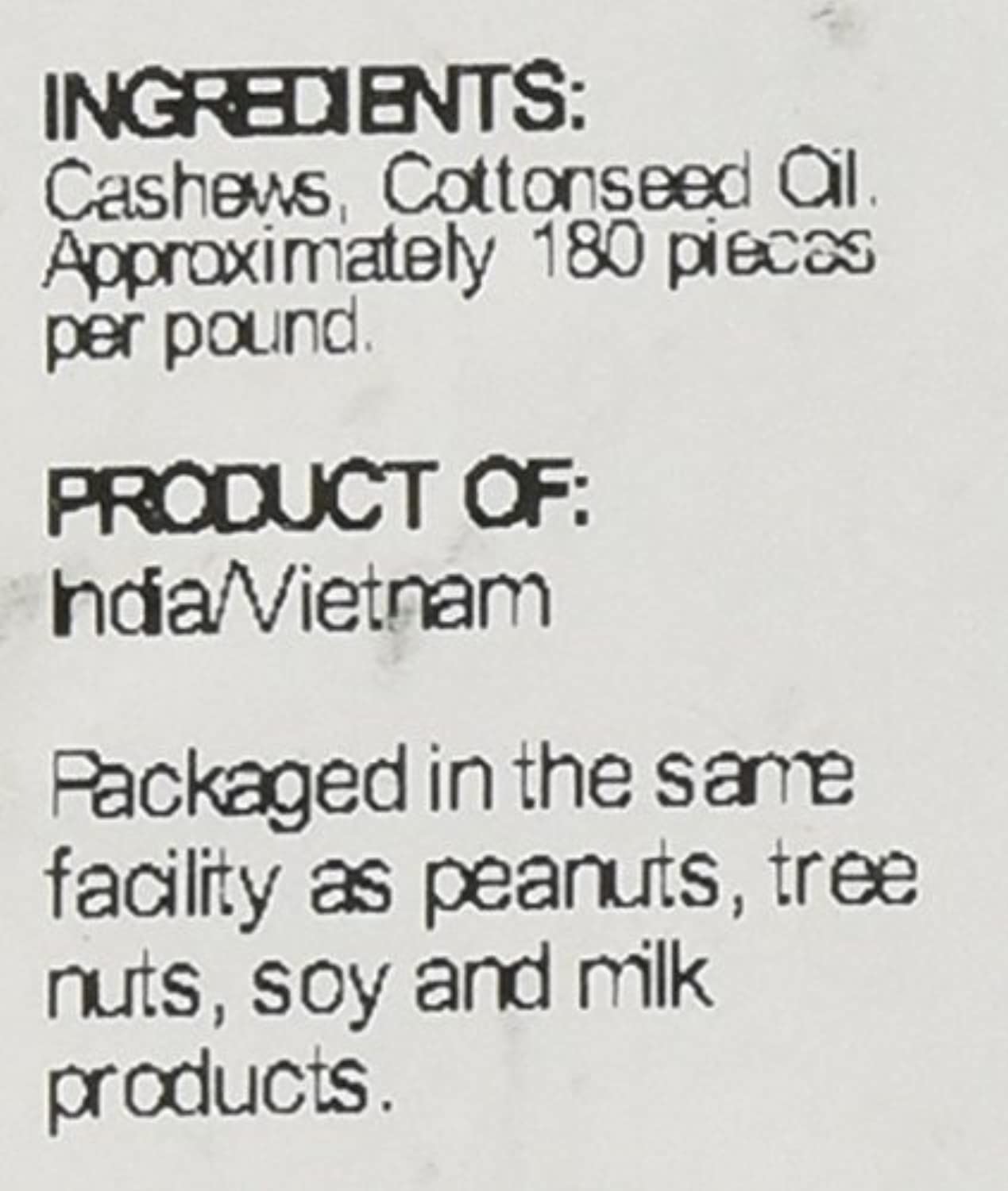 Sincerely Nuts – Whole Cashews Roasted and Unsalted - Eco Trade Company