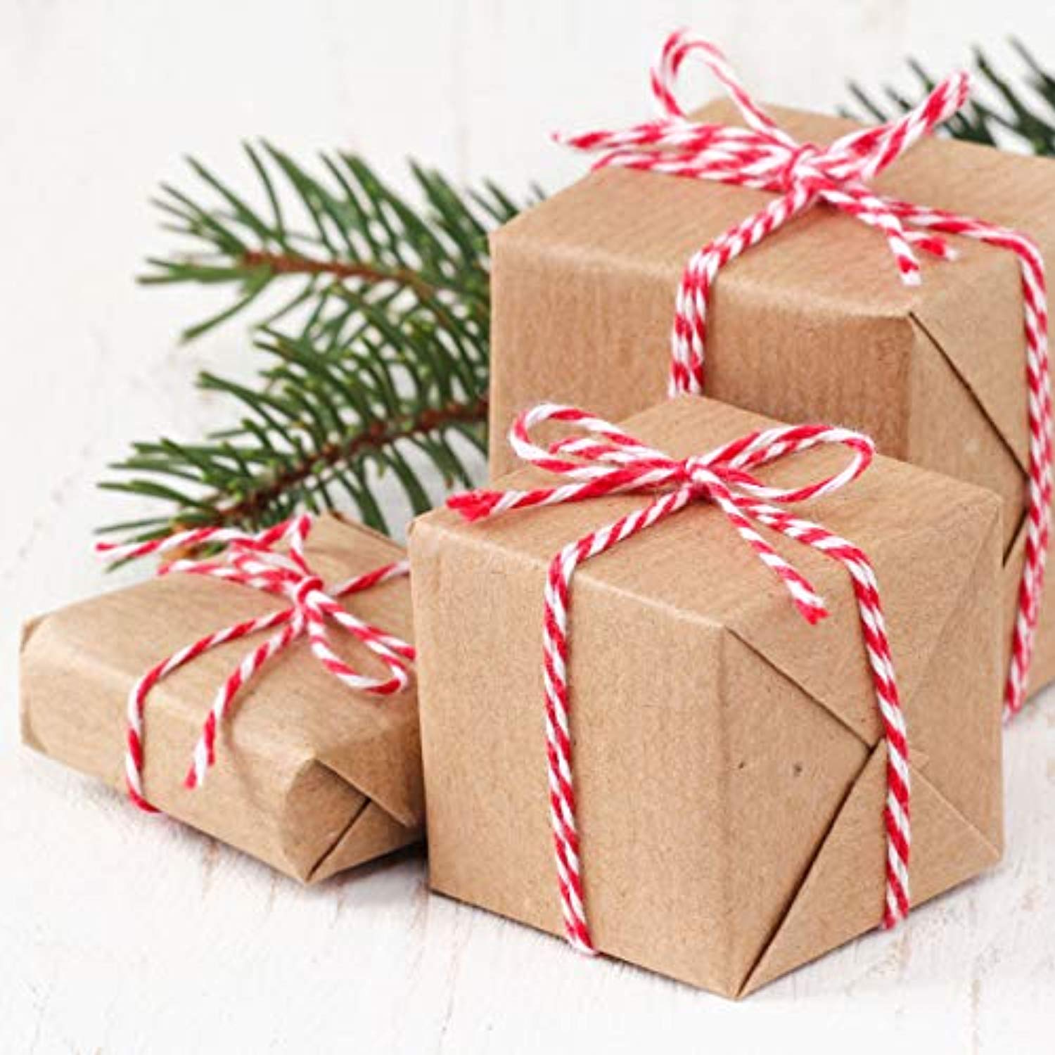 Cotton Bakers Twine Red & White 100M-328 Feet, Packing String,Decoration, Tying Cake, Boxes, DIY Crafts & Gift Wrapping - Eco Trade Company