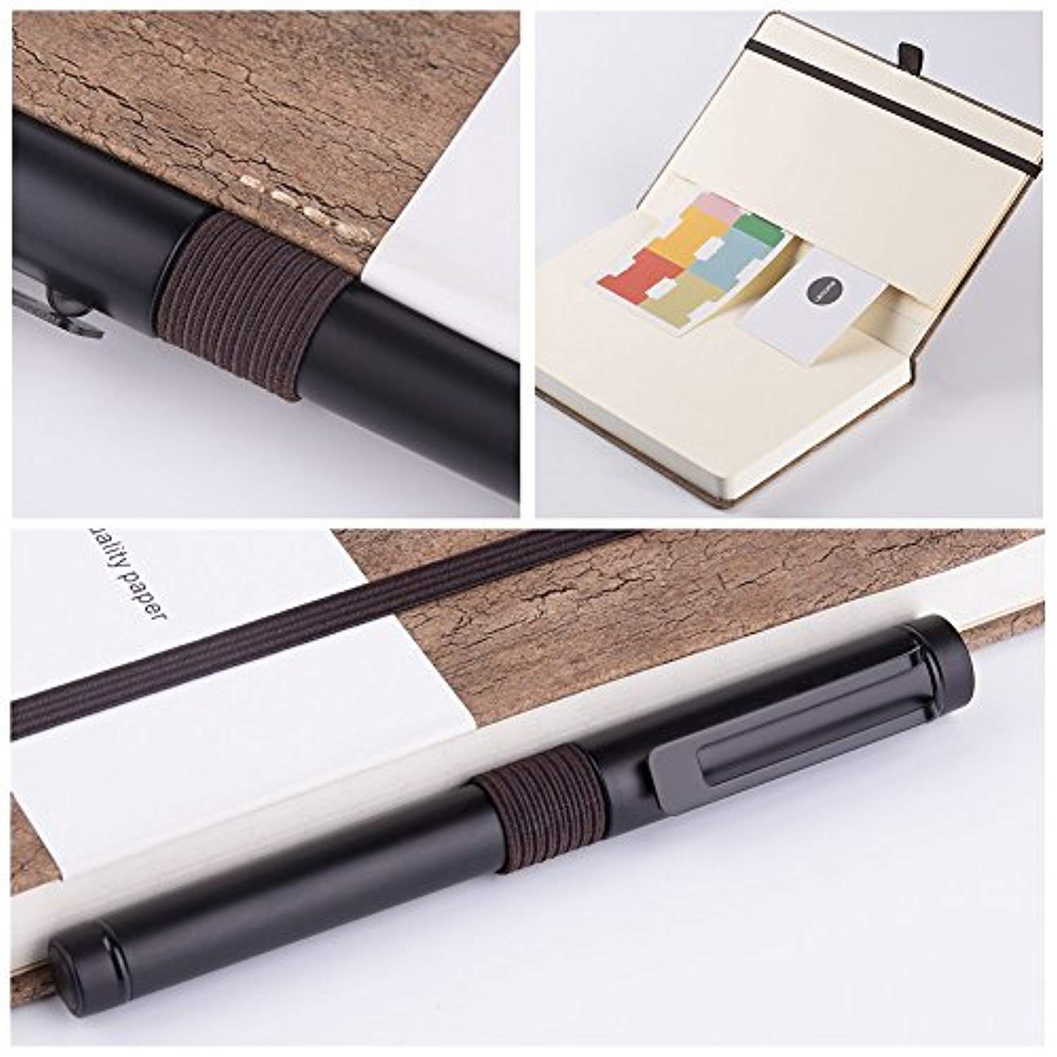 Eco-Friendly Natural Cork Hardcover Writing Notebook with Pen Loop & Premium Thick Paper + Page Dividers Gifts, A5 (5x8) Bound Notebook - Eco Trade Company