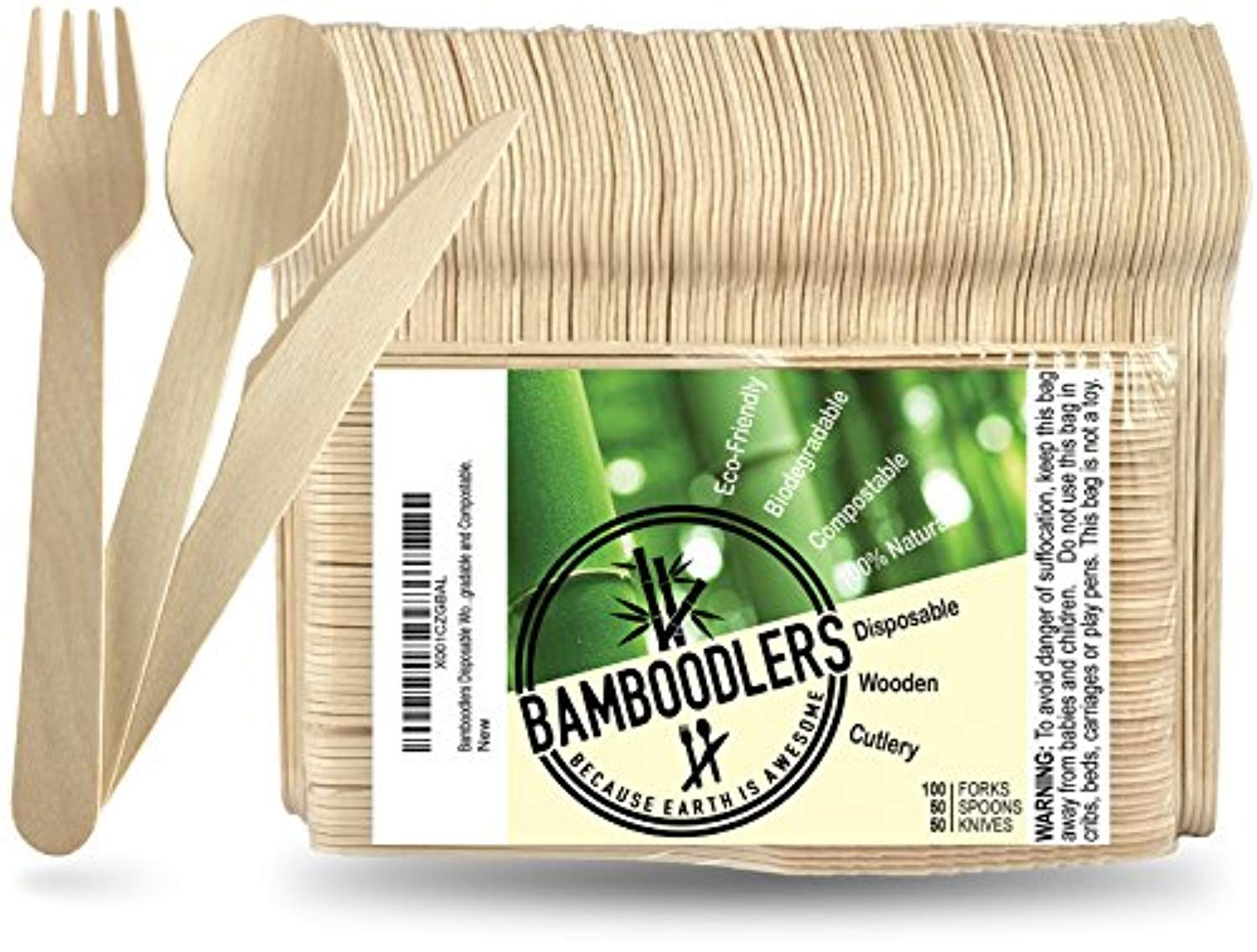 Disposable Wooden Cutlery Set | 100% All-Natural, Eco-Friendly, Biodegradable - Eco Trade Company