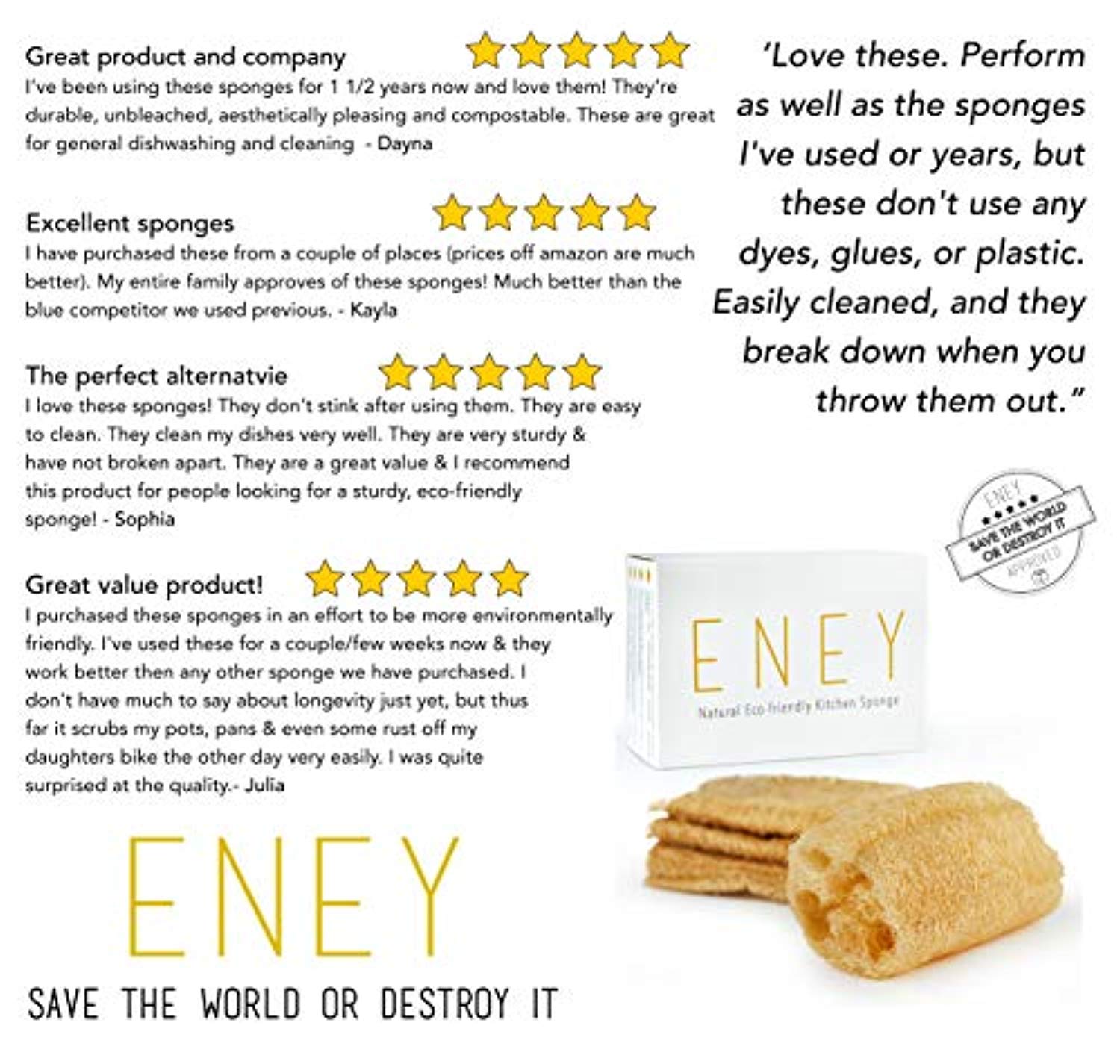Eco-Friendly Kitchen Washing Up Sponge - Eco Trade Company