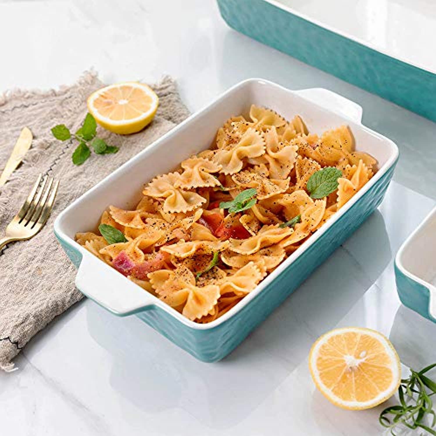 Bakeware Set, Rectangular Baking Pan Ceramic Glaze Baking Dish - 3 Pack - Eco Trade Company