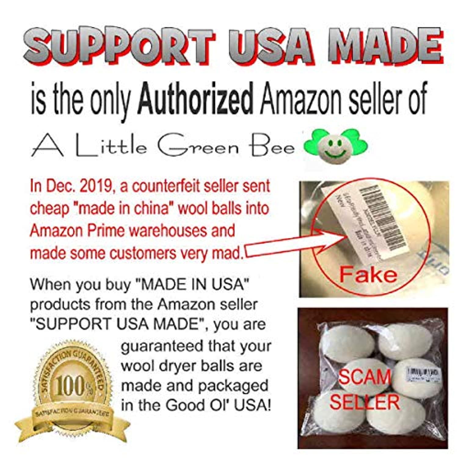 6 Eco-Friendly Wool Dryer Balls -Set of Six 100% Handmade, Natural and Unscented Made in USA - Eco Trade Company