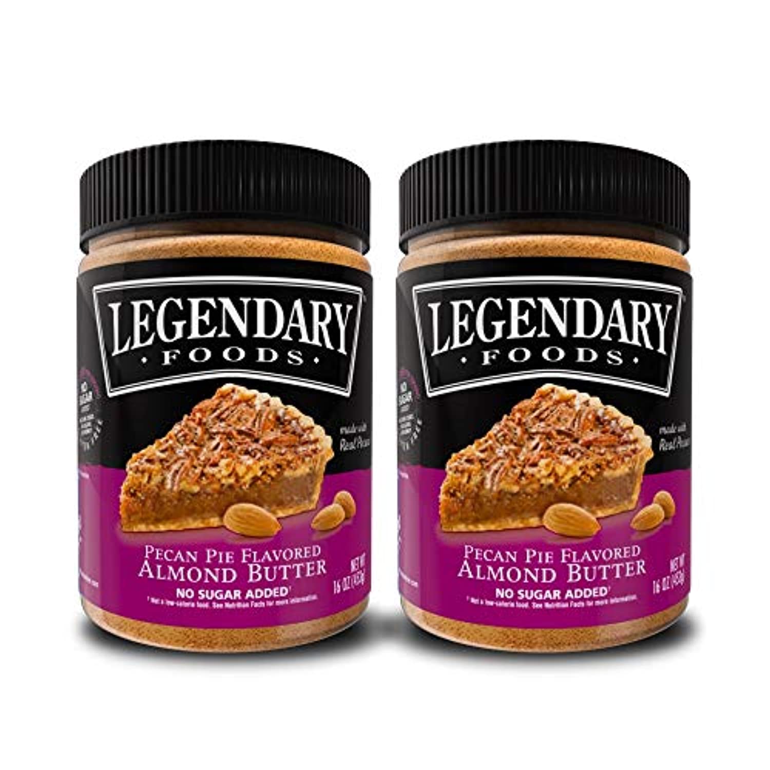 Legendary Foods, Pecan Pie Almond Nut Butter,16 oz Jar, Low Carb and No Added Sugar, Healthy, Paleo, Vegan, Keto-Friendly Snacks 2 Pack - Eco Trade Company