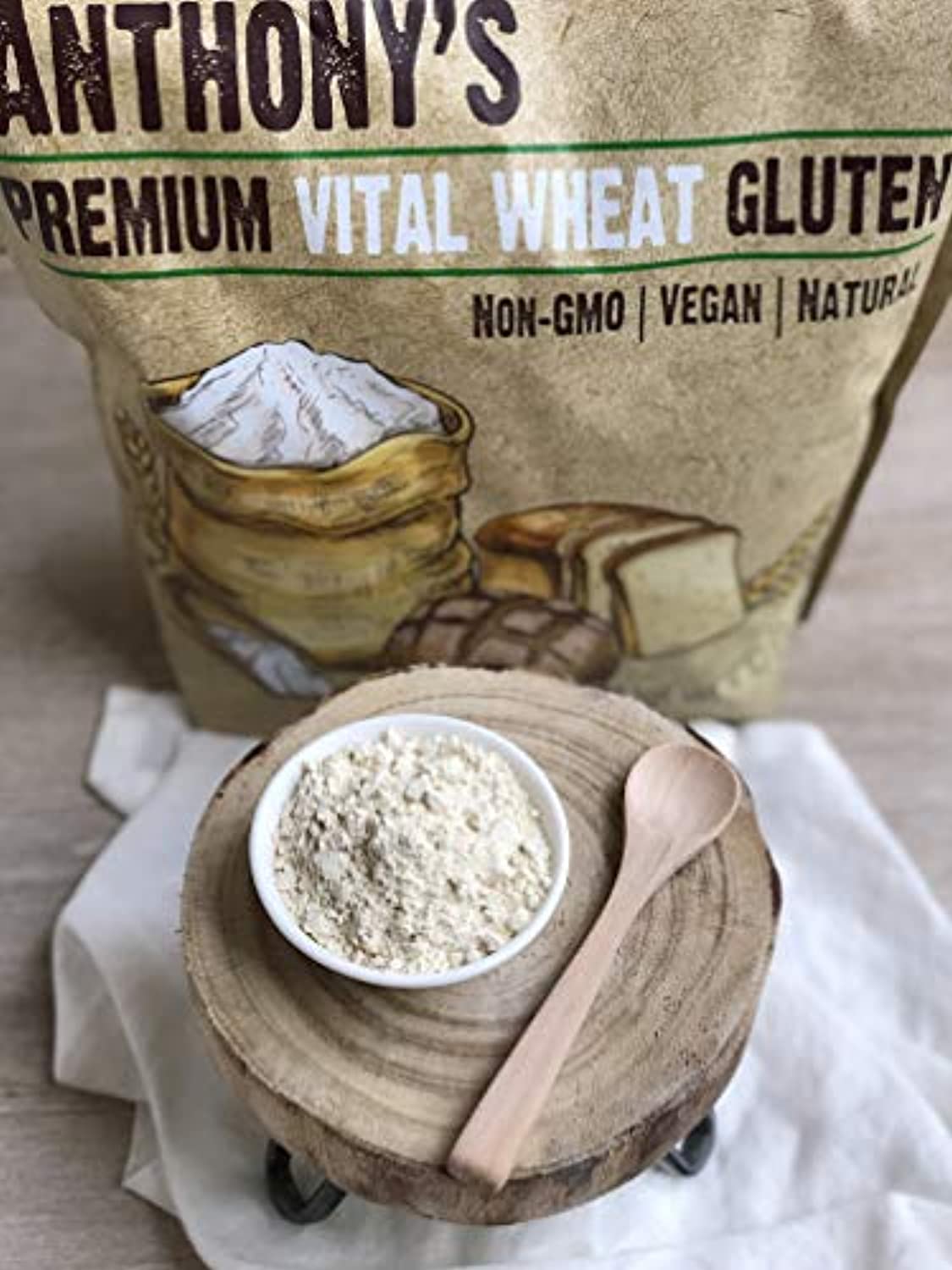 Anthony's Vital Wheat Gluten, 4lbs, High in Protein, Vegan, Non GMO, Keto Friendly, Low Carb - Eco Trade Company