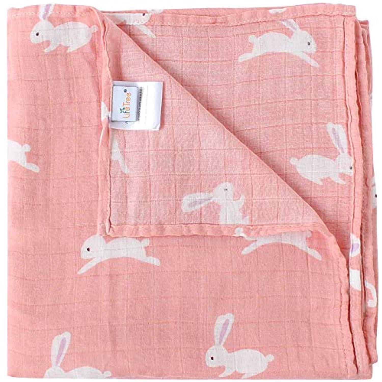 Muslin Swaddle Blankets Girls, 70% Bamboo 30% Cotton - Eco Trade Company