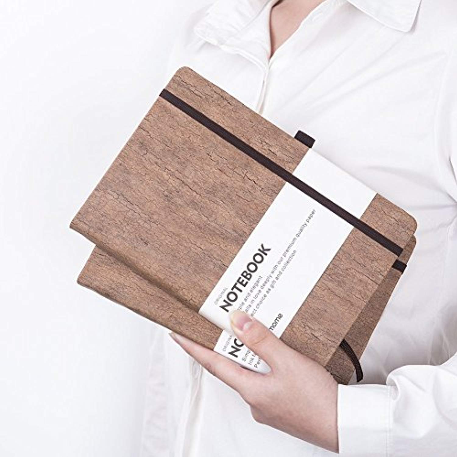 Eco-Friendly Natural Cork Hardcover Writing Notebook with Pen Loop & Premium Thick Paper + Page Dividers Gifts, A5 (5x8) Bound Notebook - Eco Trade Company