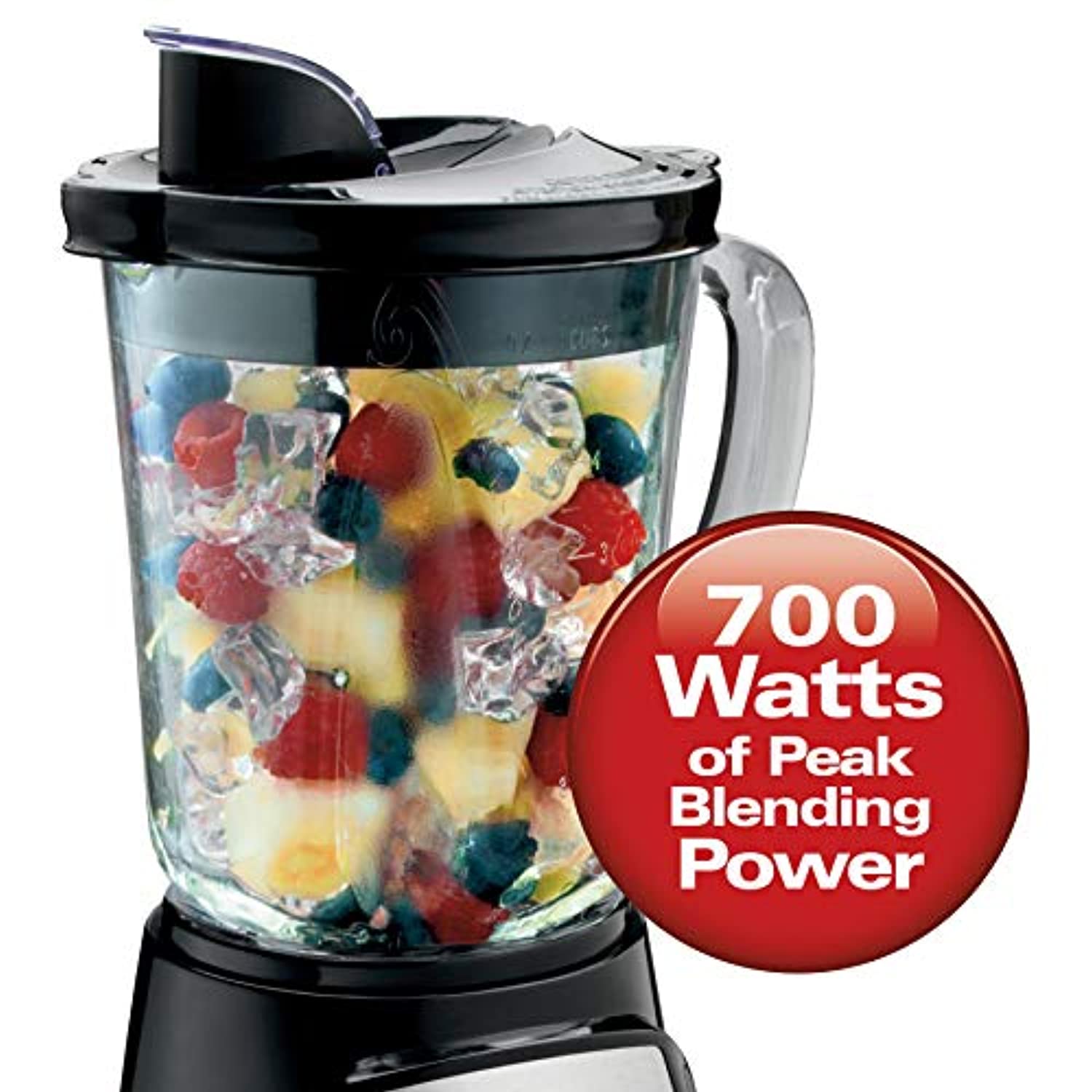 Power Elite Blender with 12 Functions for Puree, Ice Crush, Shakes and Smoothies and 40oz BPA Free Glass Jar, Black and Stainless Steel - Eco Trade Company