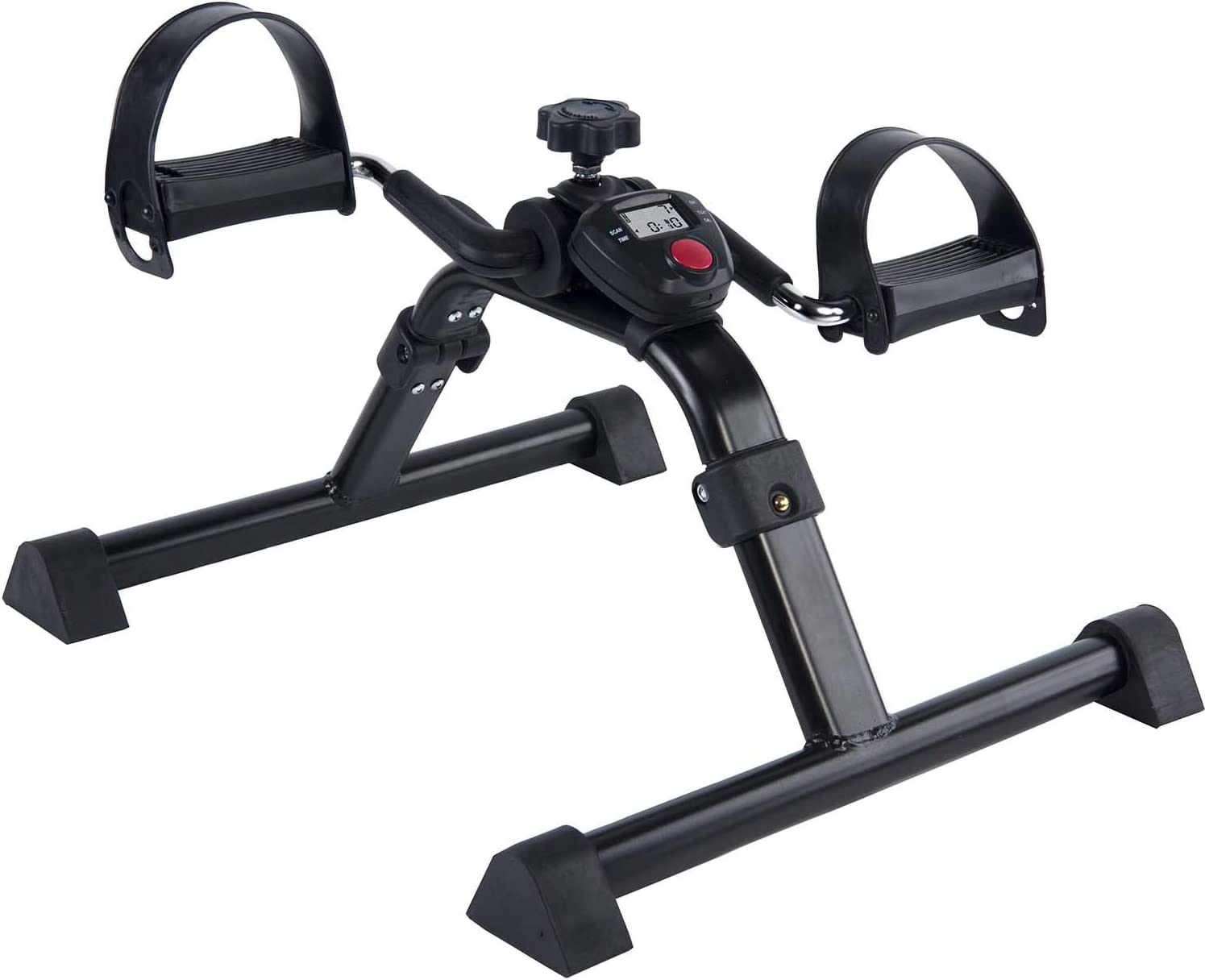 Vaunn Medical Folding Pedal Exerciser with Electronic Display for Legs and Arms