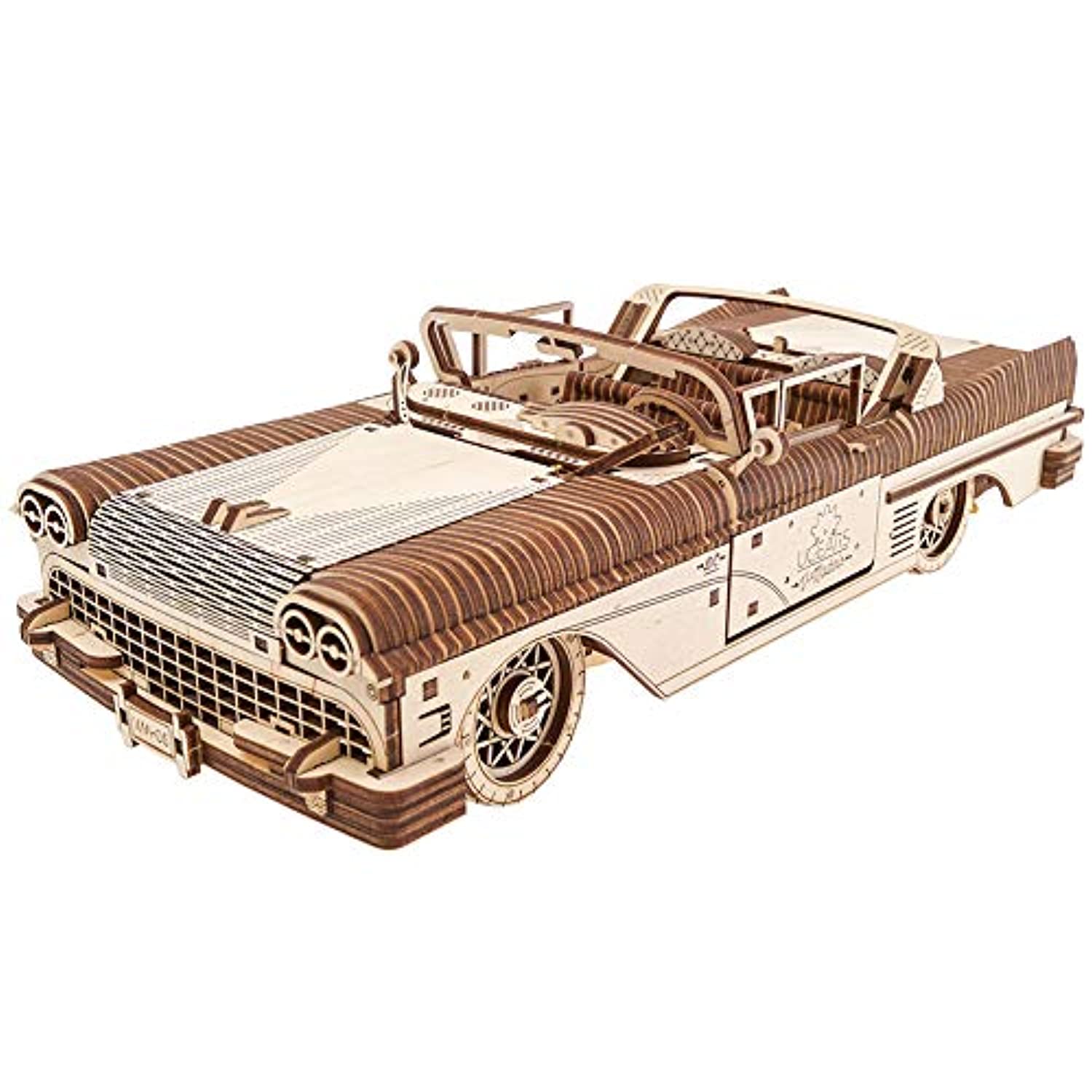 Dream Cabriolet VM-05 Mechanical Model Kit, Wooden 3D Car Puzzle for Self Assembling - Eco Trade Company