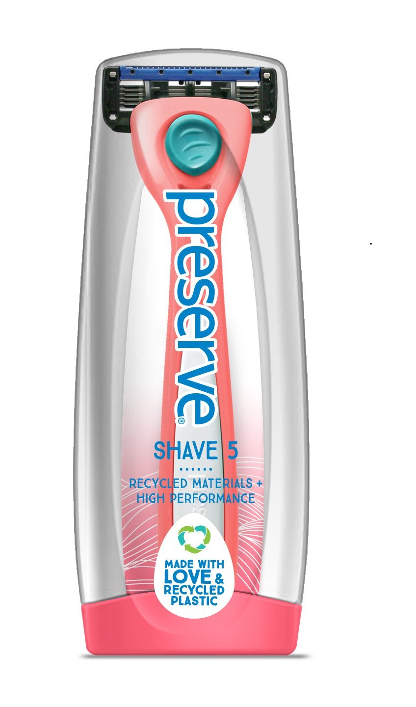Preserve Shave 5 Five Blade Refillable Razor, Made from Recycled Materials - Eco Trade Company