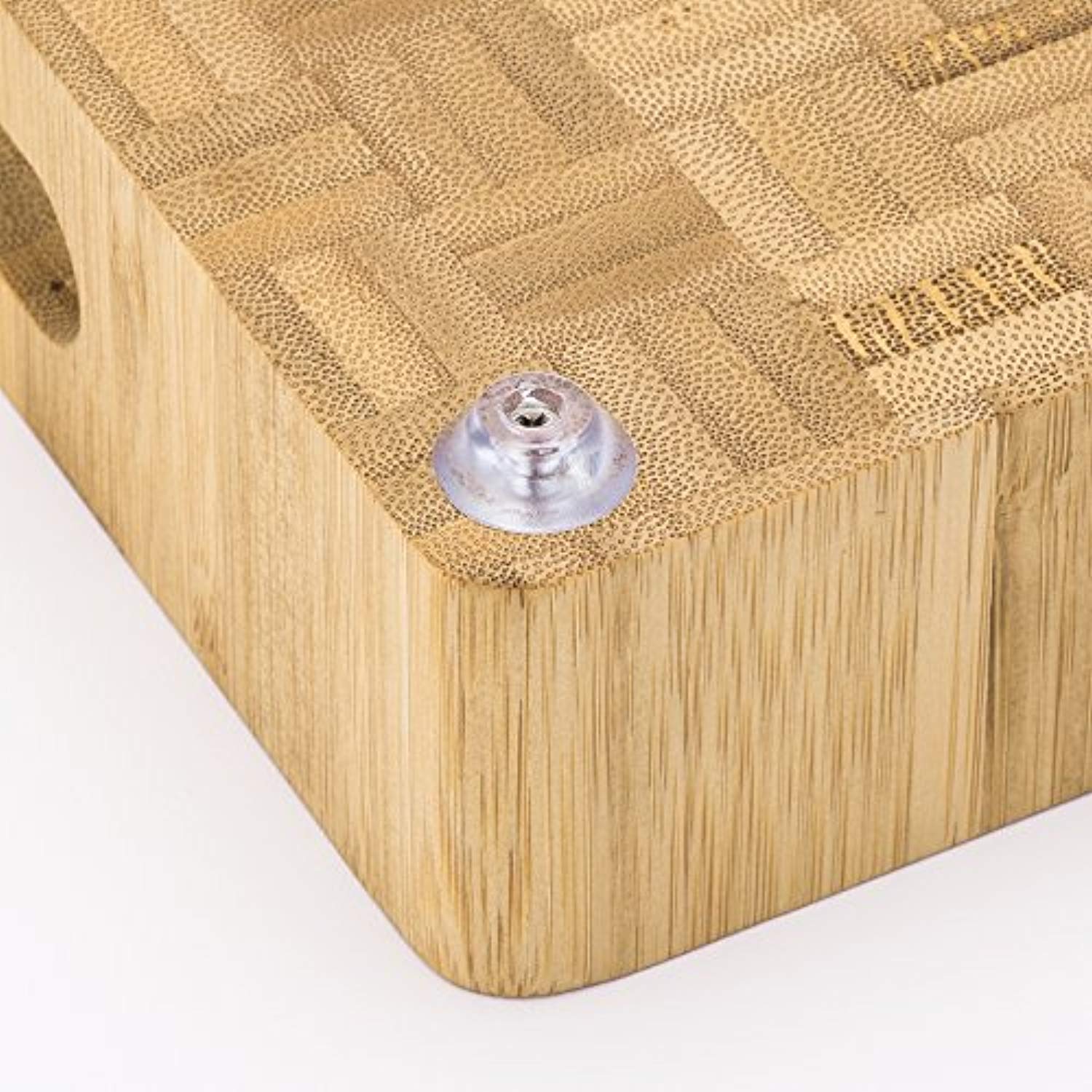 Small End Grain Bamboo Cutting Board, Antibacterial Butcher Block, Non-Slip - Eco Trade Company