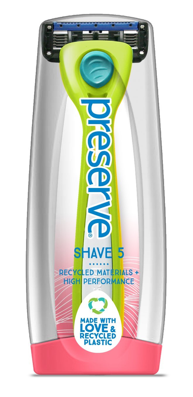 Preserve Shave 5 Five Blade Refillable Razor, Made from Recycled Materials - Eco Trade Company
