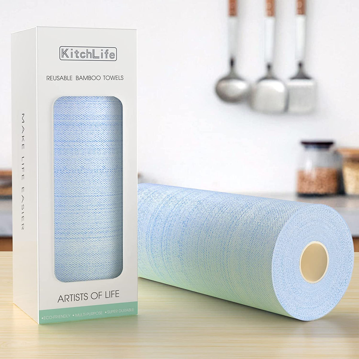 reusable organic bamboo fibers paper towel