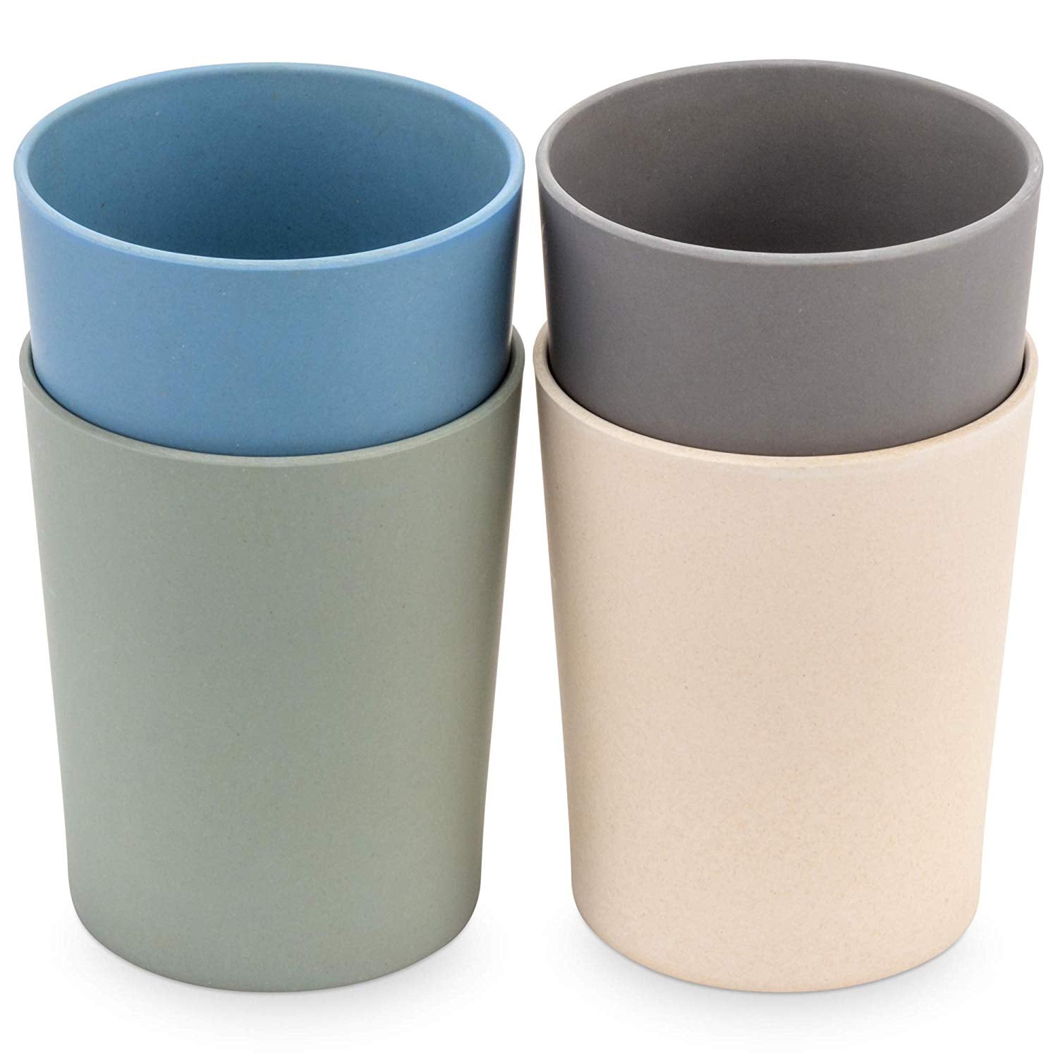 Bamboo Toddler Cups - 4 pc Set,10 fl oz. Eco-Friendly, Non-Toxic Non-Plastic Cups - Dishwasher Safe - BPA Free - Eco Trade Company