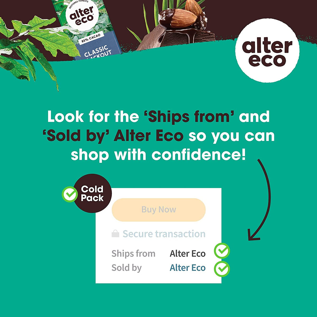 Alter Eco | Chocolate Bars | Pure Dark Cocoa, Fair Trade, Organic, Non-GMO,  Gluten Free (12-Pack Super Blackout)