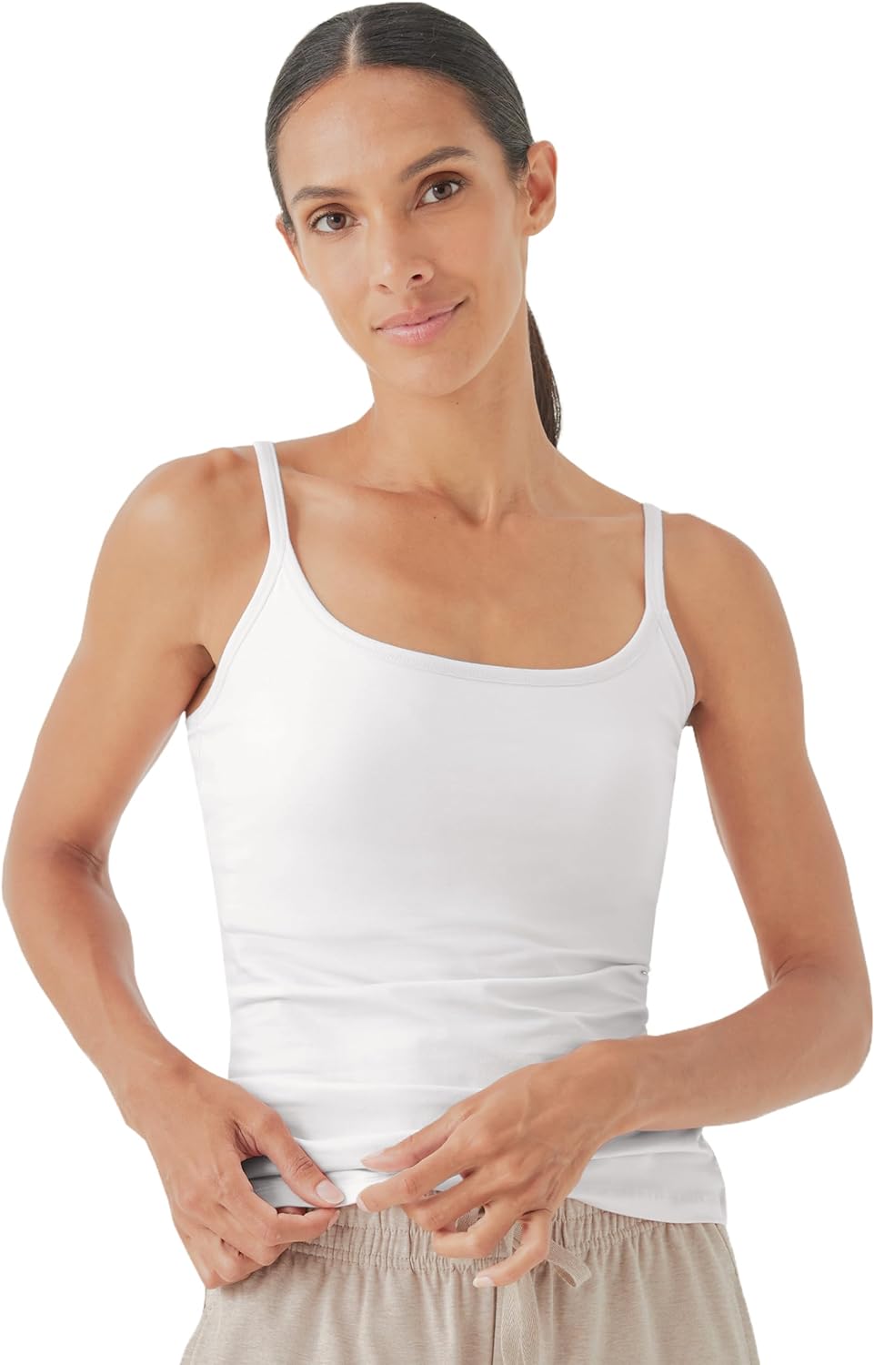 Cotton Camisole Cami Tank Tops With Built In Bra Organic Cotton