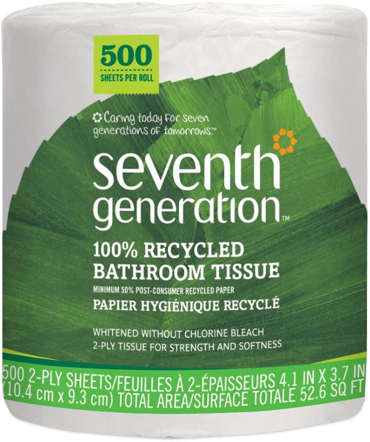 Toilet Paper 2-ply 100% Recycled Paper, 500 sheets, Pack of 60 | Eco Trade Company
