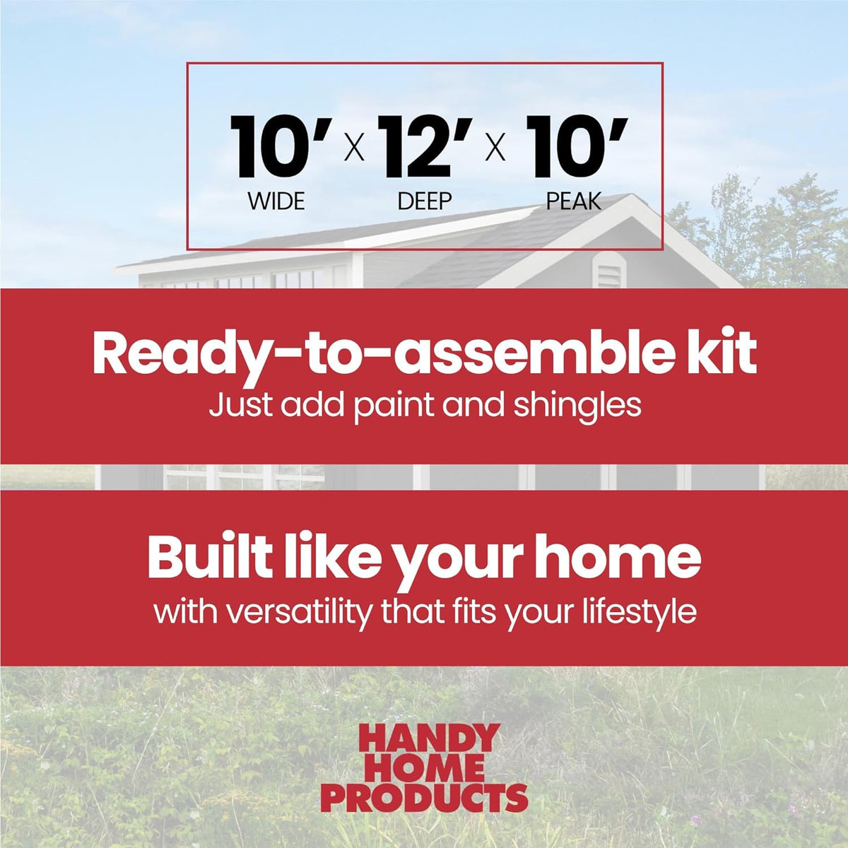 10x12 DoitYourself Wooden Storage Shed with Floor Eco Trade Company