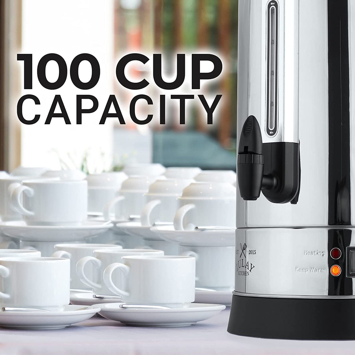 Yesurprise 100 Cup Commercial Coffee Urn [Quick Brewing] [Food Grade  Stainless Steel] Coffee Maker for Meeting rooms, Lounges, and Other Large  Gatherings 14 L 