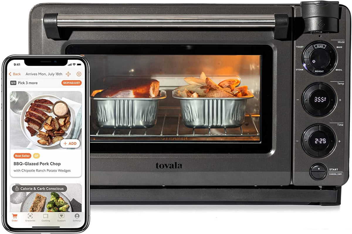Air Fryer Oven Combo, 6-in-1 Toast, Steam, Bake, Broil, and Reheat -  Smartphone Controlled