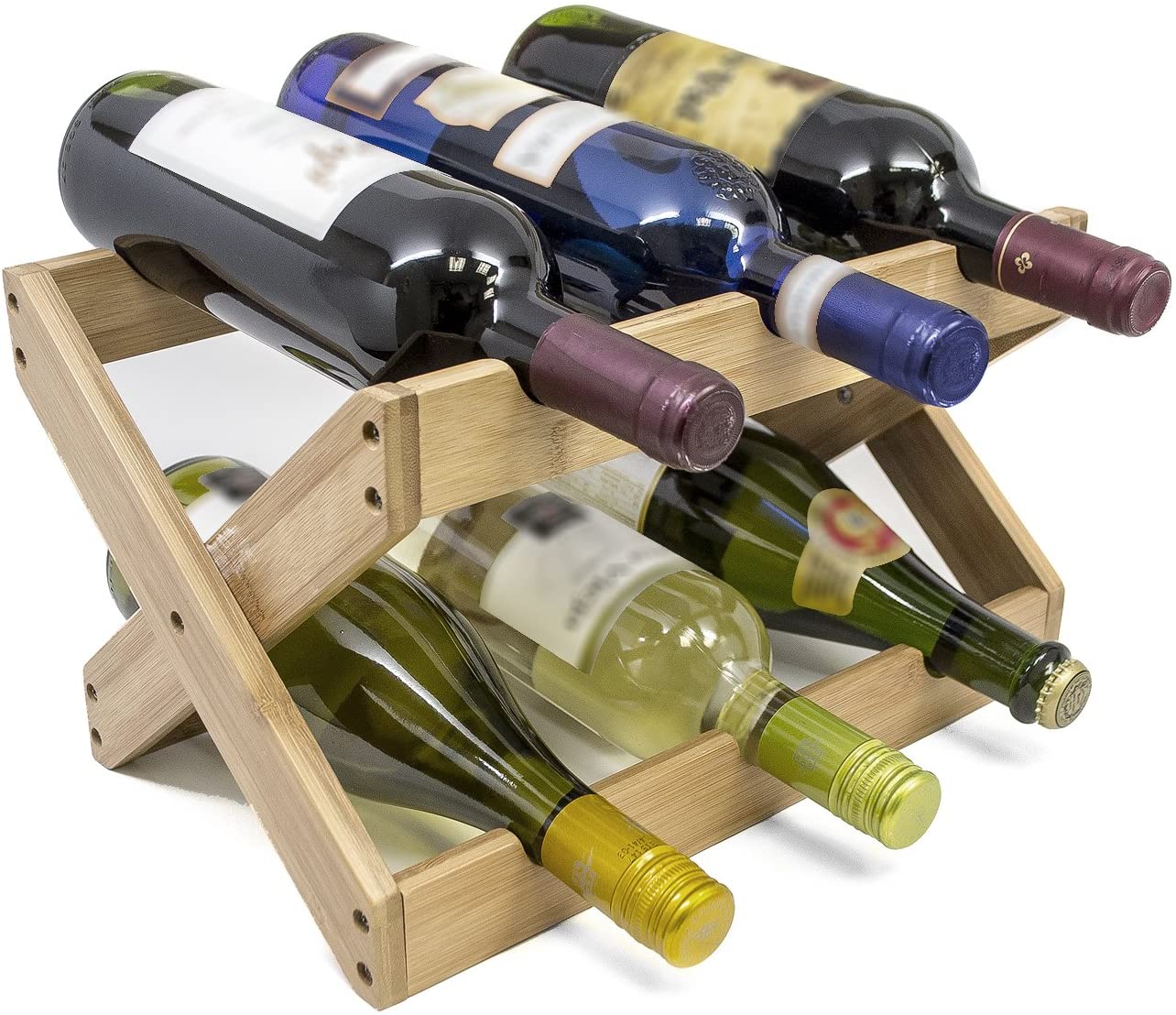 Foldable Countertop Wine Rack 6-Bottles - Eco Trade Company