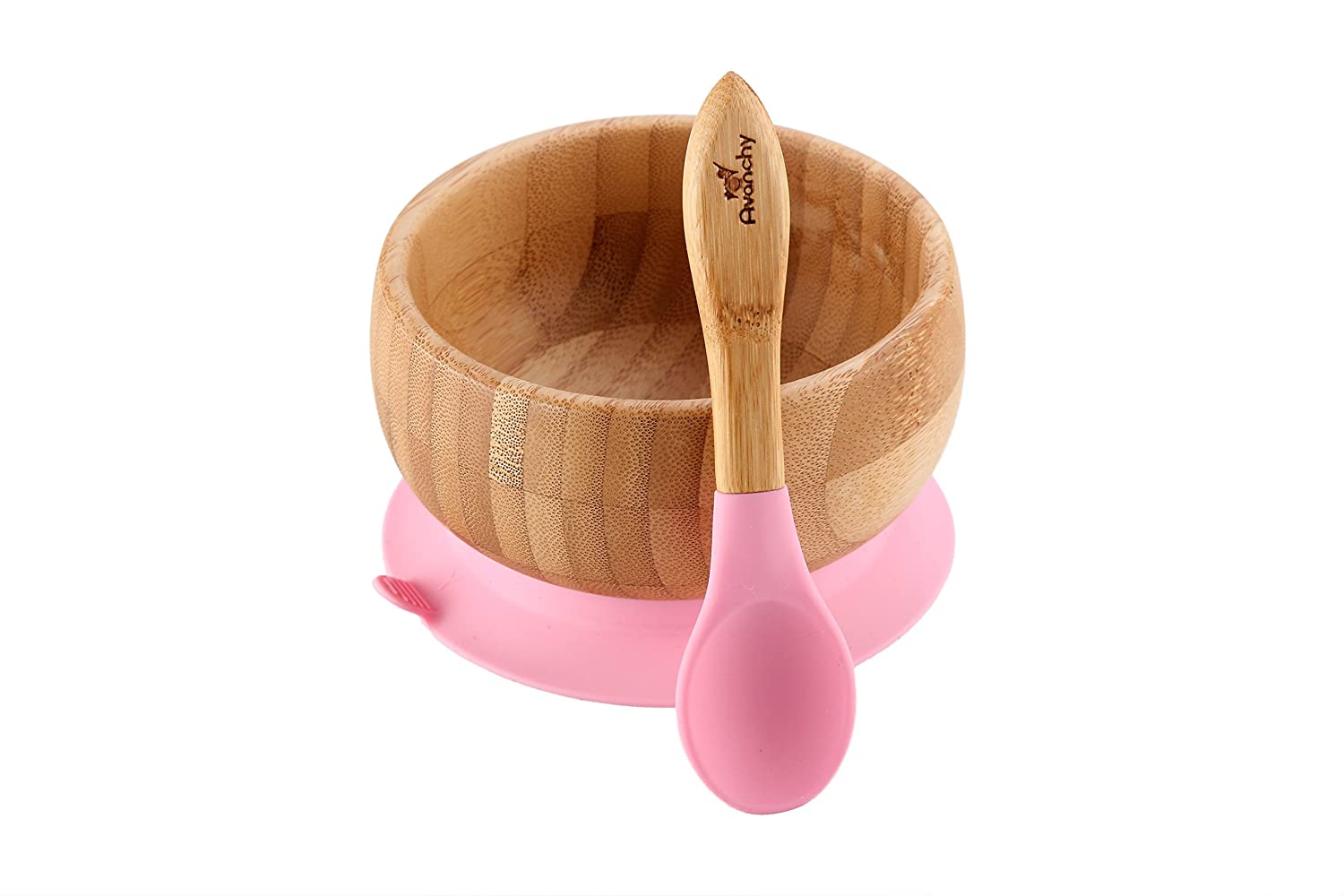 Organic Bamboo Infant Feeding Bowls + Soft Tip Silicone Spoon Set, BPA Free - Eco Trade Company