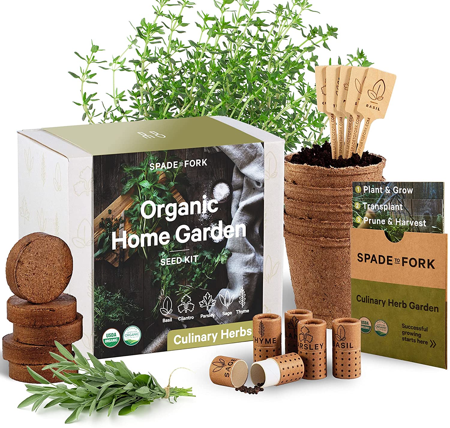 herb garden seed pack Indoor Herb Garden Starter Kit - Certified USDA Organic Non GMO