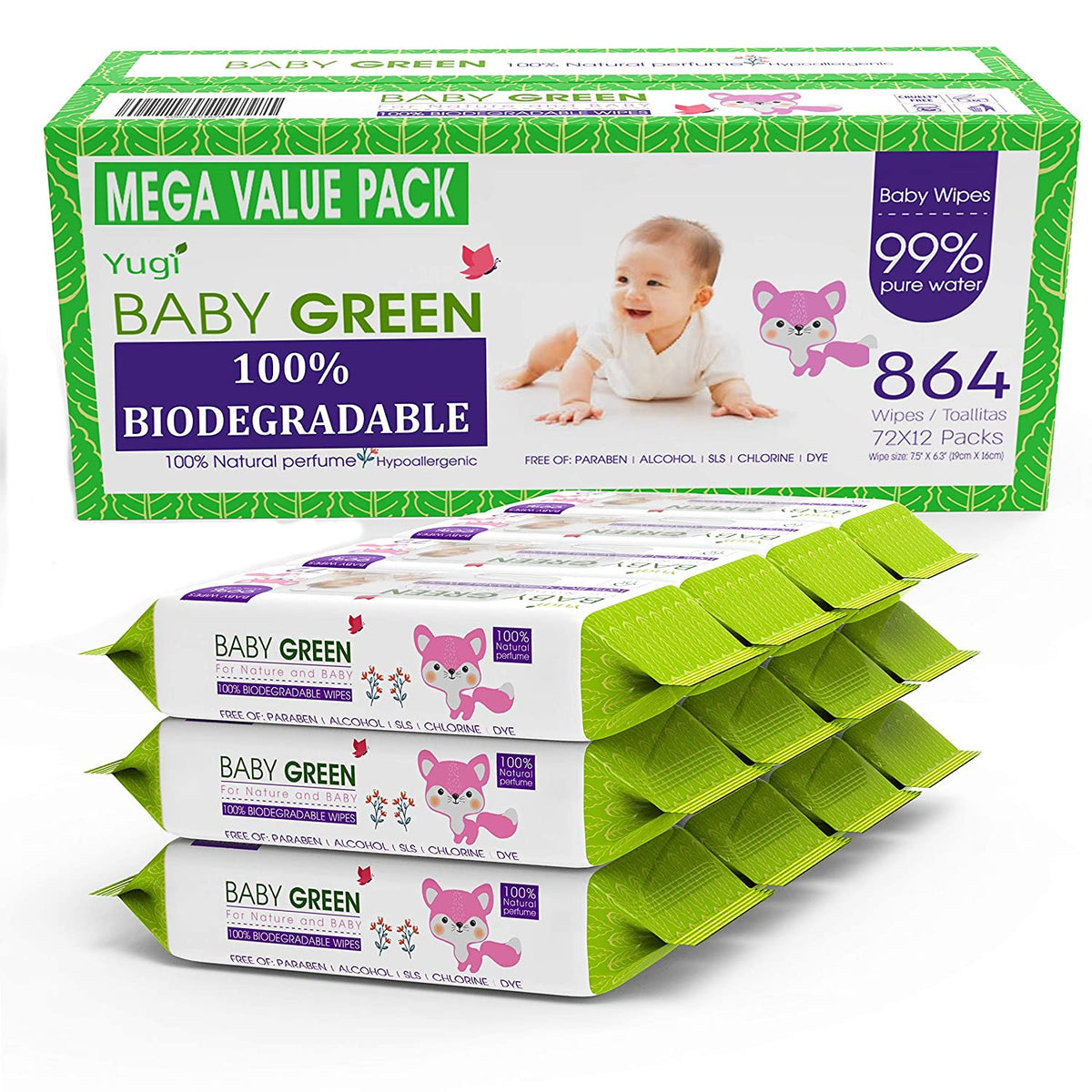 100 biodegradable hot sale baby wipes